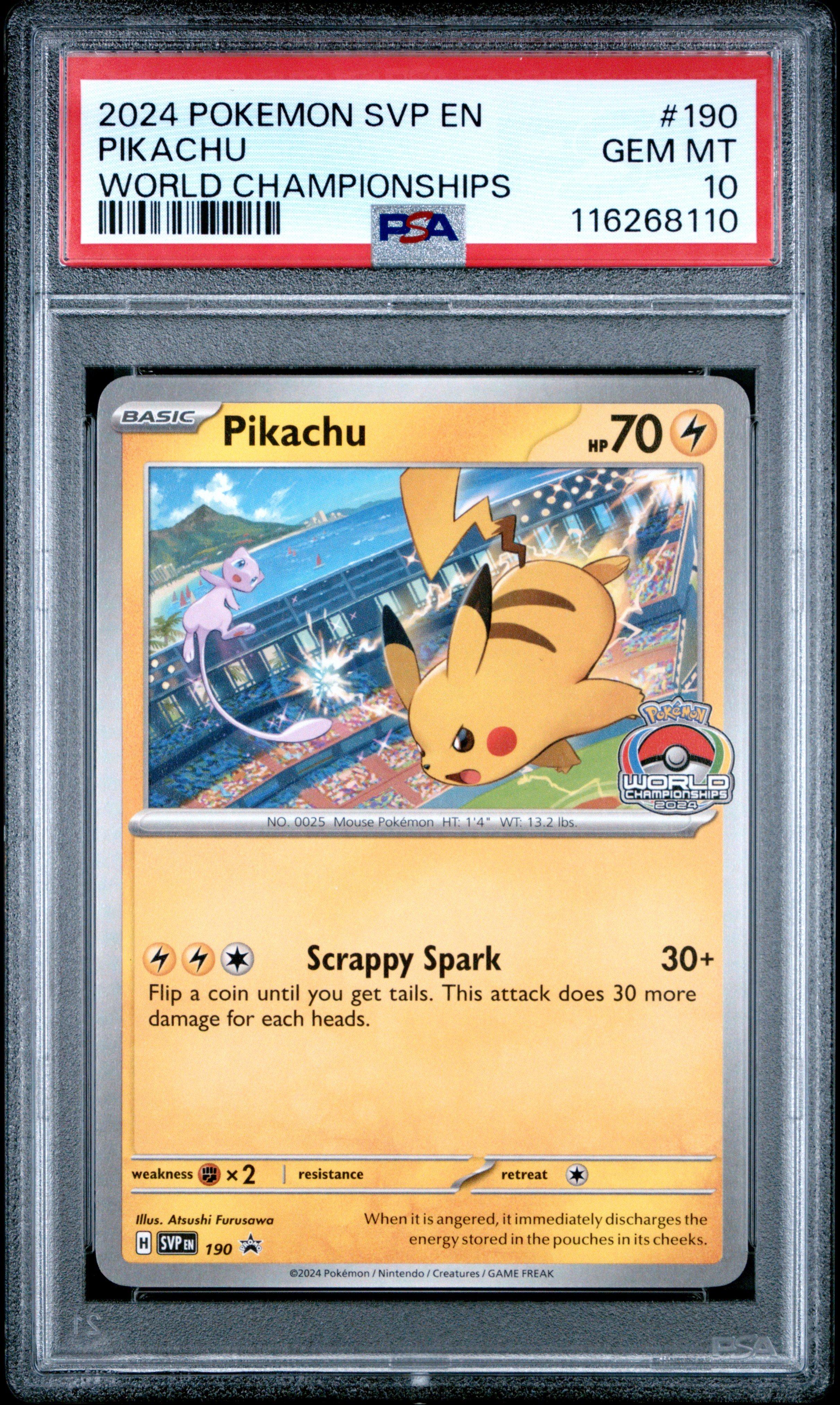 2024 Pokemon Svp En-sv Black Star Promo 190 Pikachu World