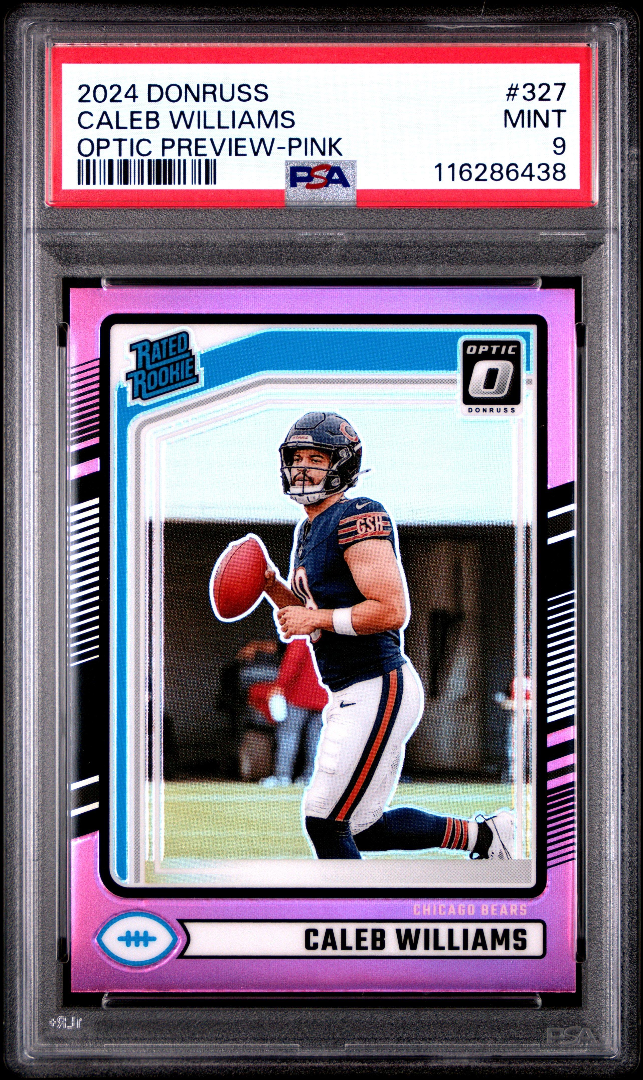 caleb williams passing grade card PSA 10 2024 Topps Now #D1 NFL Draft Day Rookie Chicago Bears : Collectibles & Fine Art THIS PULL IS GRADED A++++.