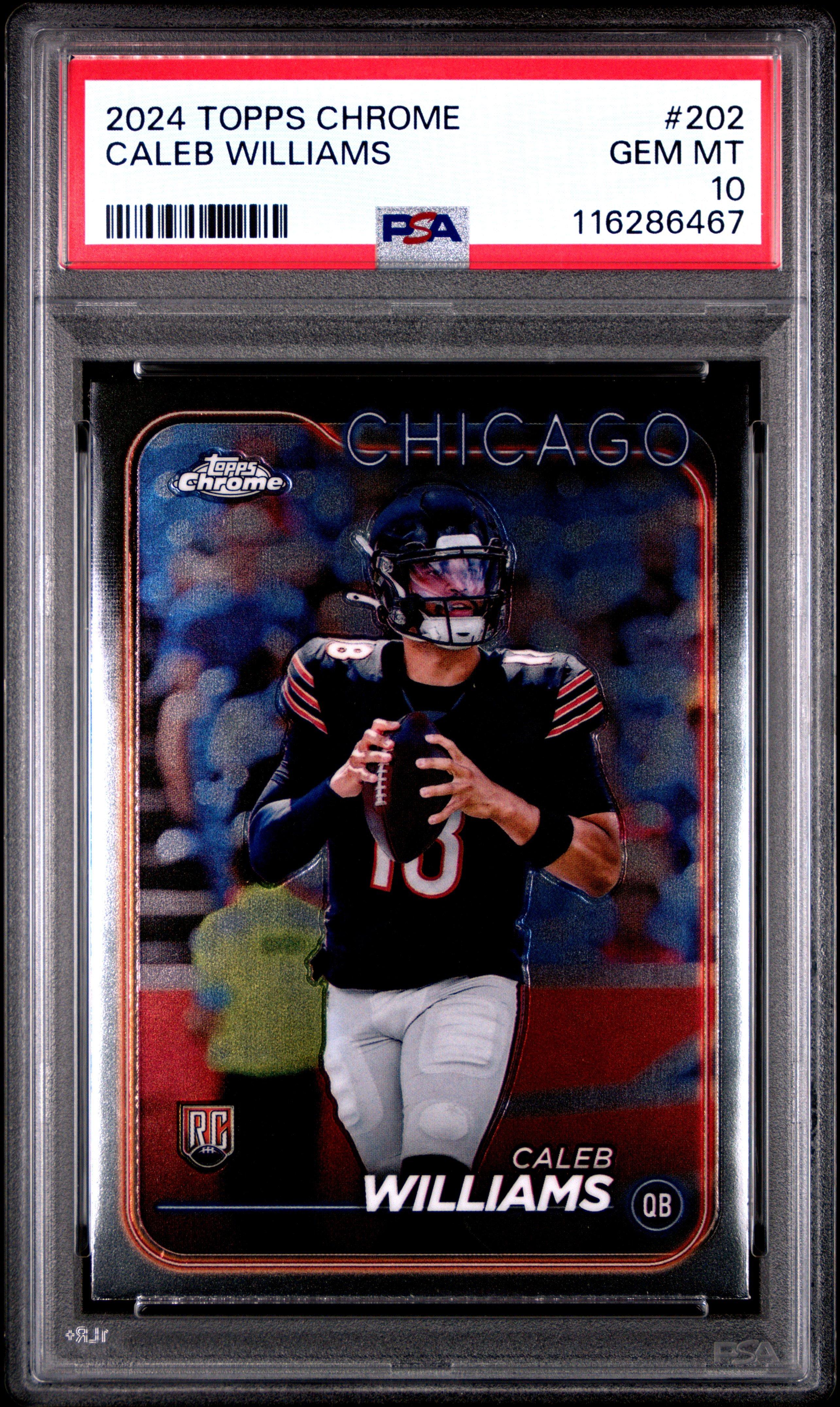 2024 Topps Chrome 202 Caleb Williams PSA 10 Graded Card | GameStop