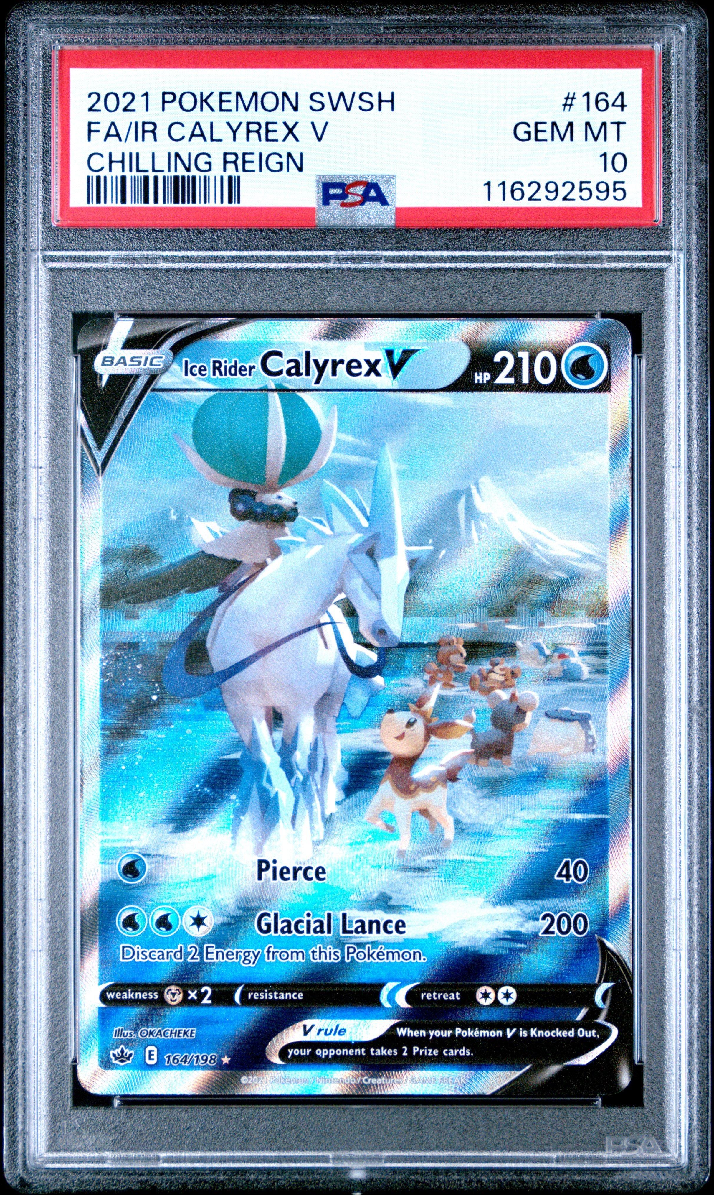 2021 Pokemon Sword & Shield Chilling Reign 164 Full Art/ice Rider