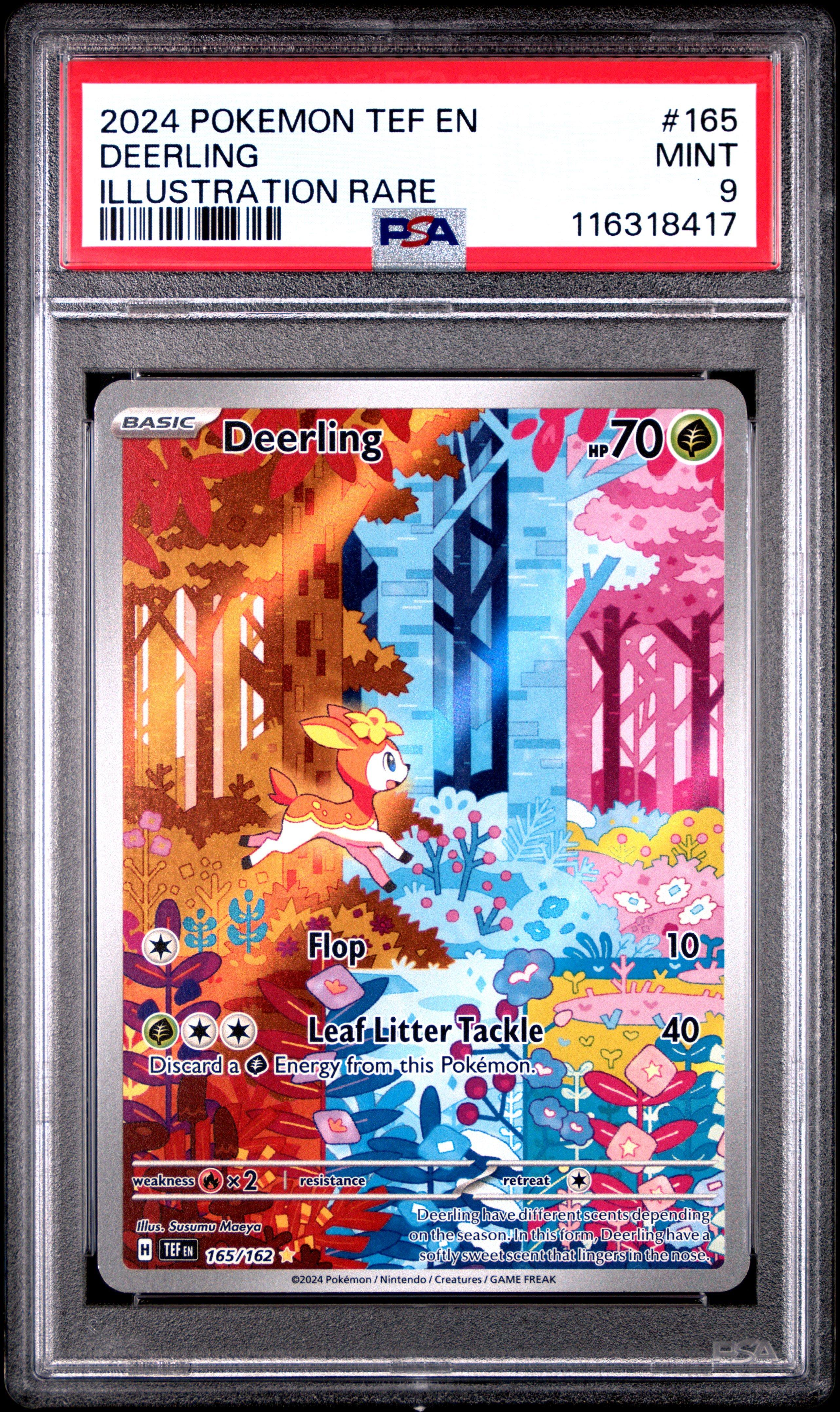 2024 Pokemon Tef En-temporal Forces 165 Deerling Illustration Rare