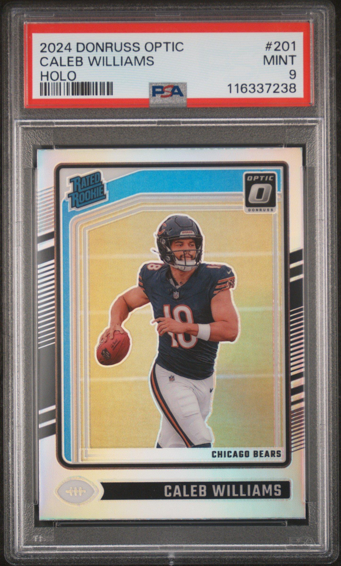2024 Panini Donruss Optic 201 Caleb Williams Holo PSA 9