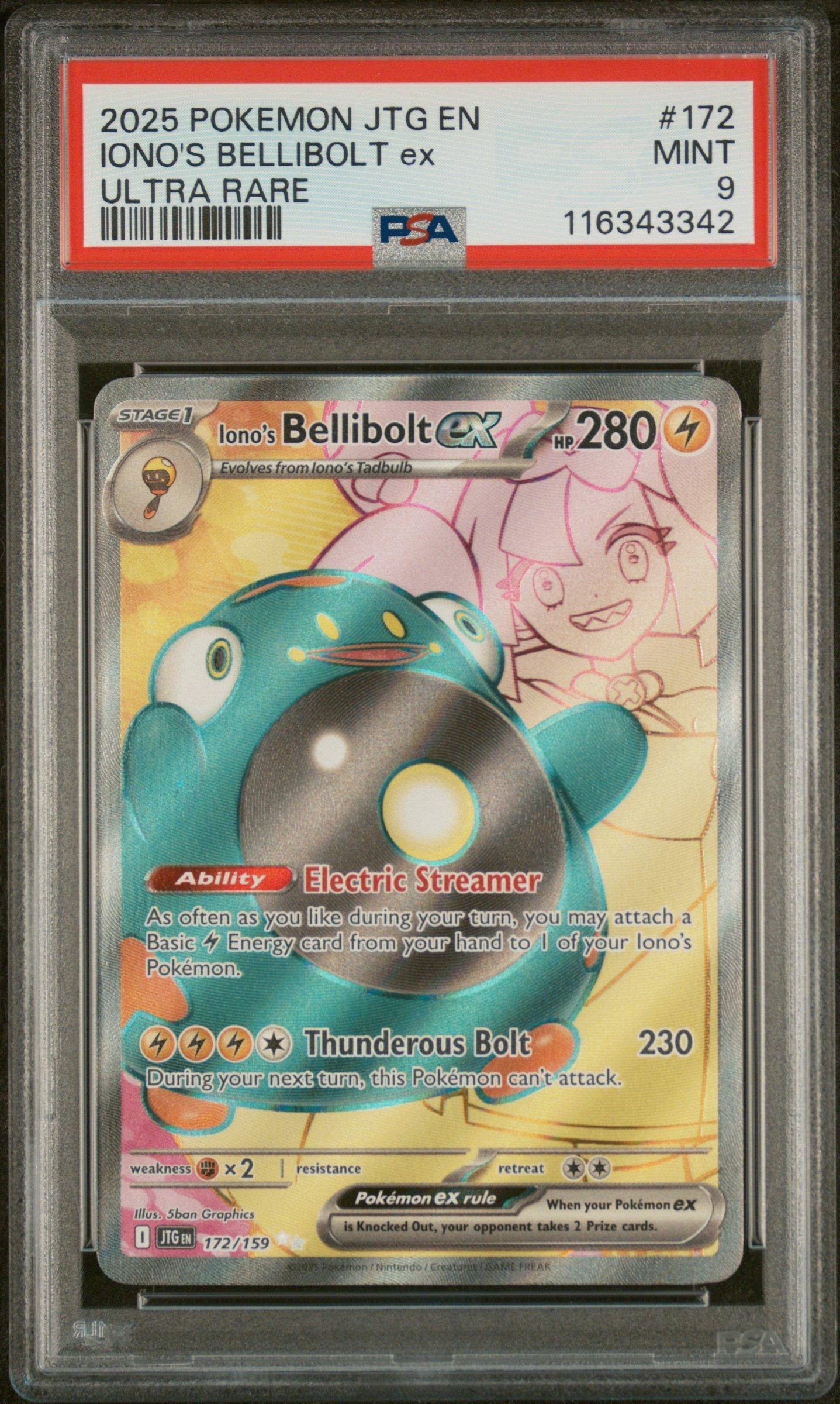 2025 Pokemon Jtg En-journey Together 172 Iono's Bellibolt Ex Ultra