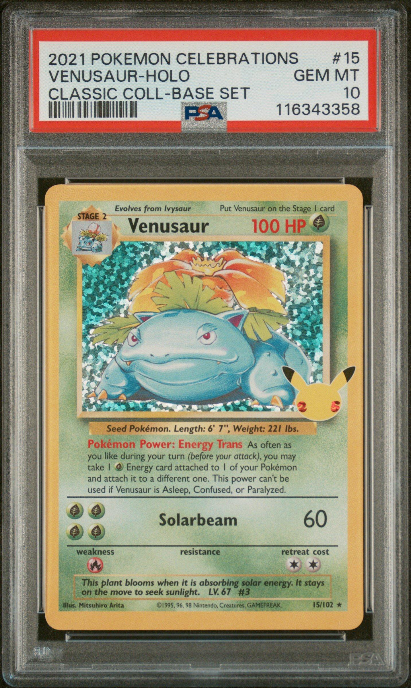 2021 Pokemon Celebrations Classic Collection 15 Venusaur-holo PSA