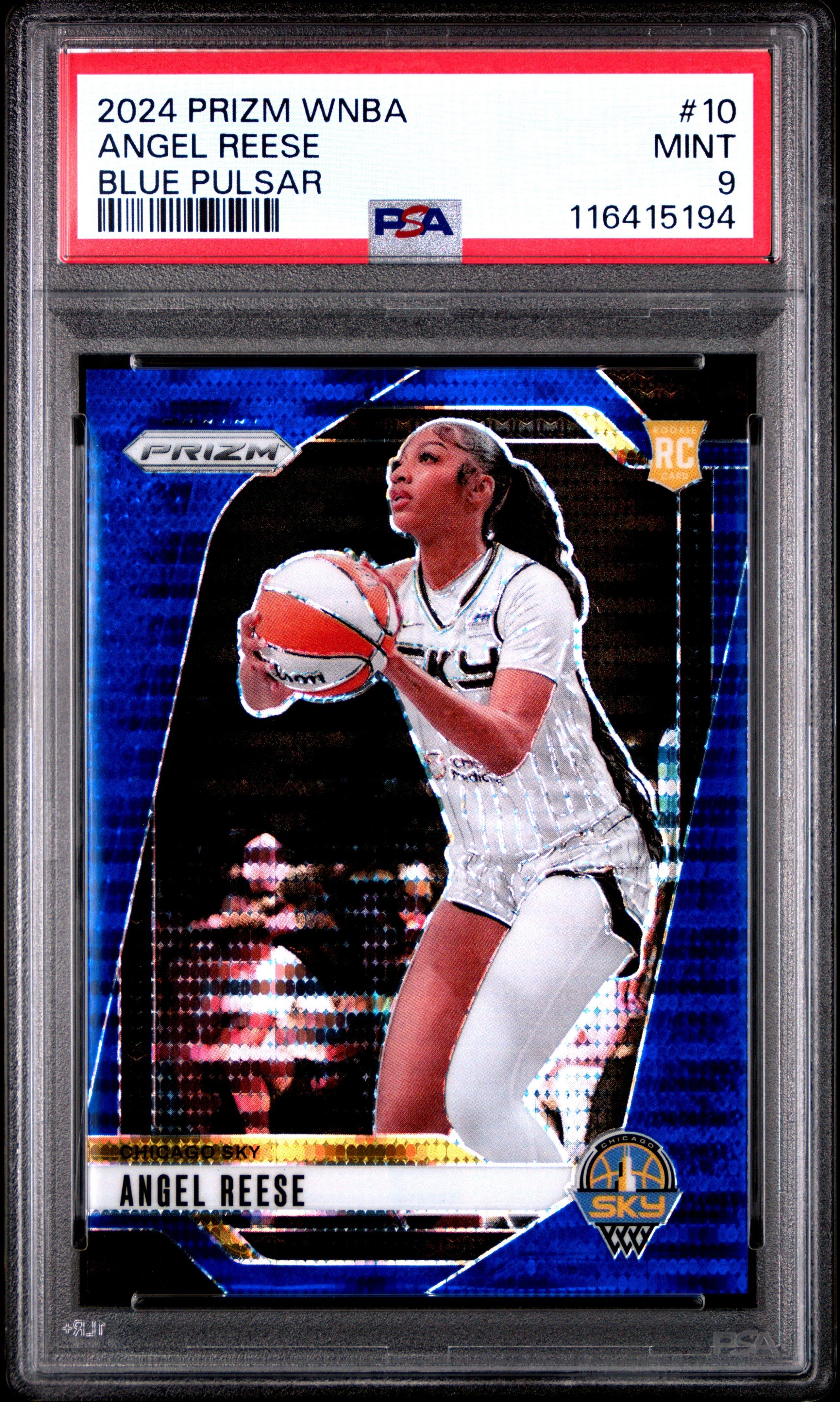 2024 Panini Prizm Wnba 10 Angel Reese Blue Pulsar PSA 9