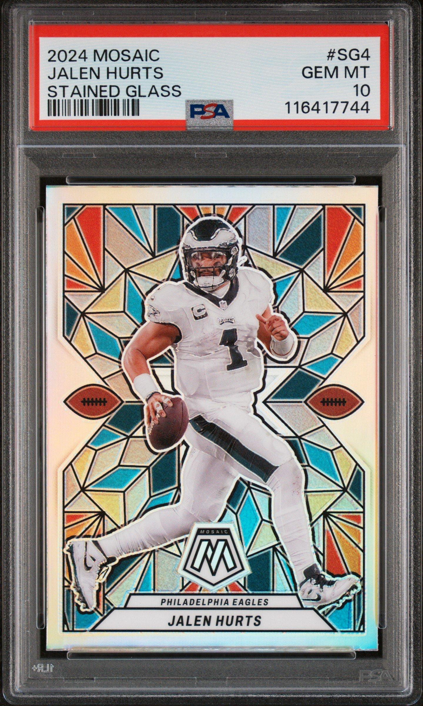 2024 Panini Mosaic Stained Glass Sg4 Jalen Hurts PSA 10 Graded
