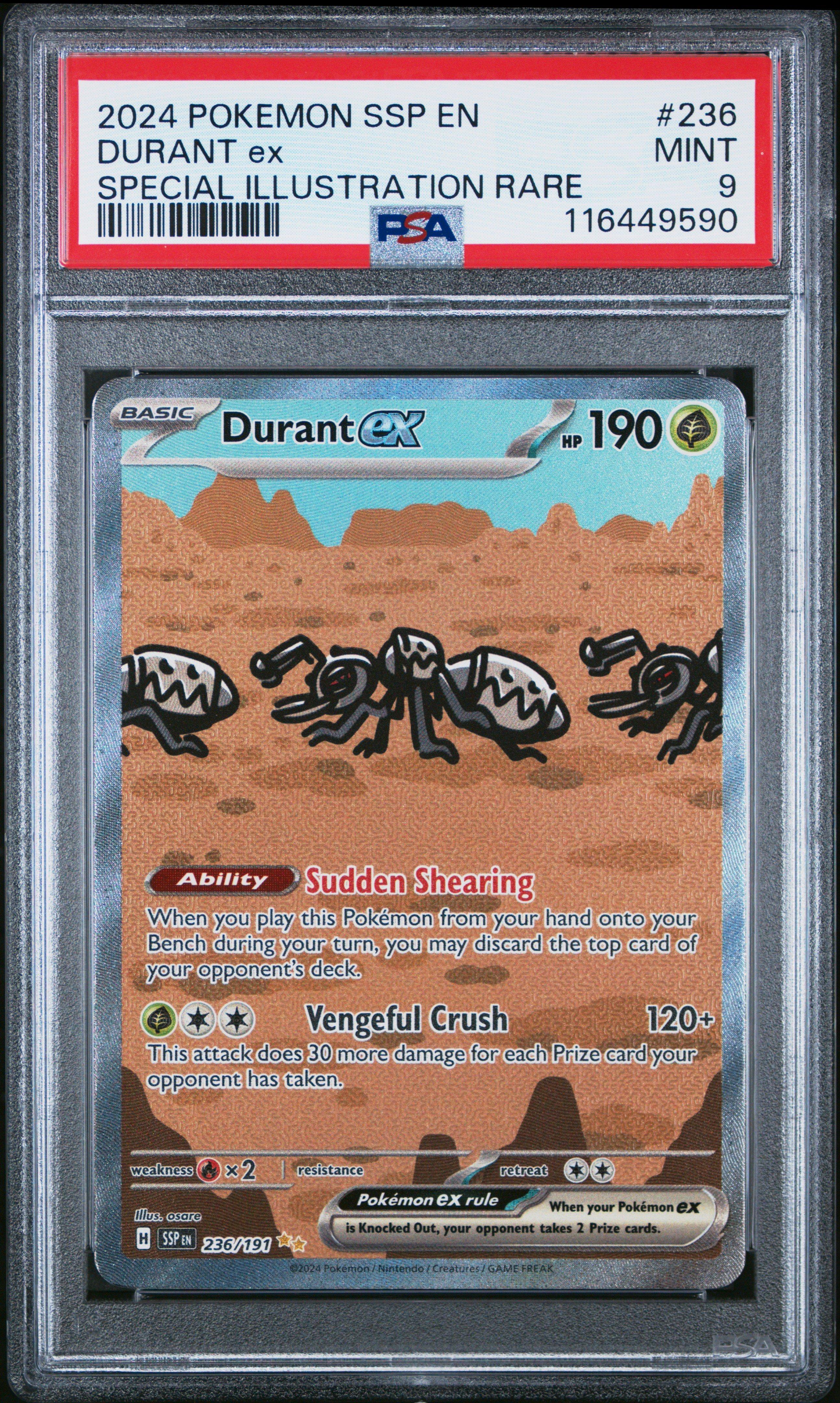 2024 Pokemon Ssp En-surging Sparks 236 Durant Ex Special