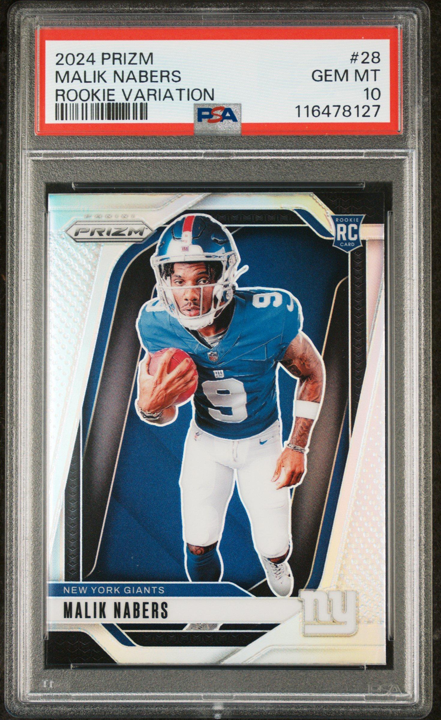2024 Panini Prizm Rookie Variation 28 Malik Nabers PSA 10