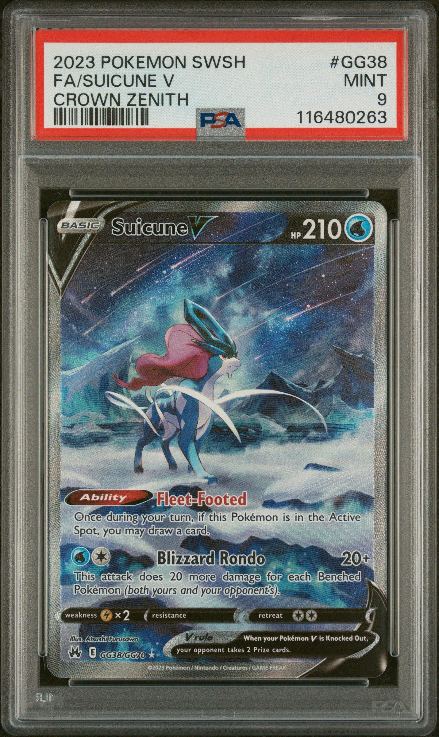 2023 Pokemon Sword And Shield Crown Zenith Gg38 Full Art/suicune V