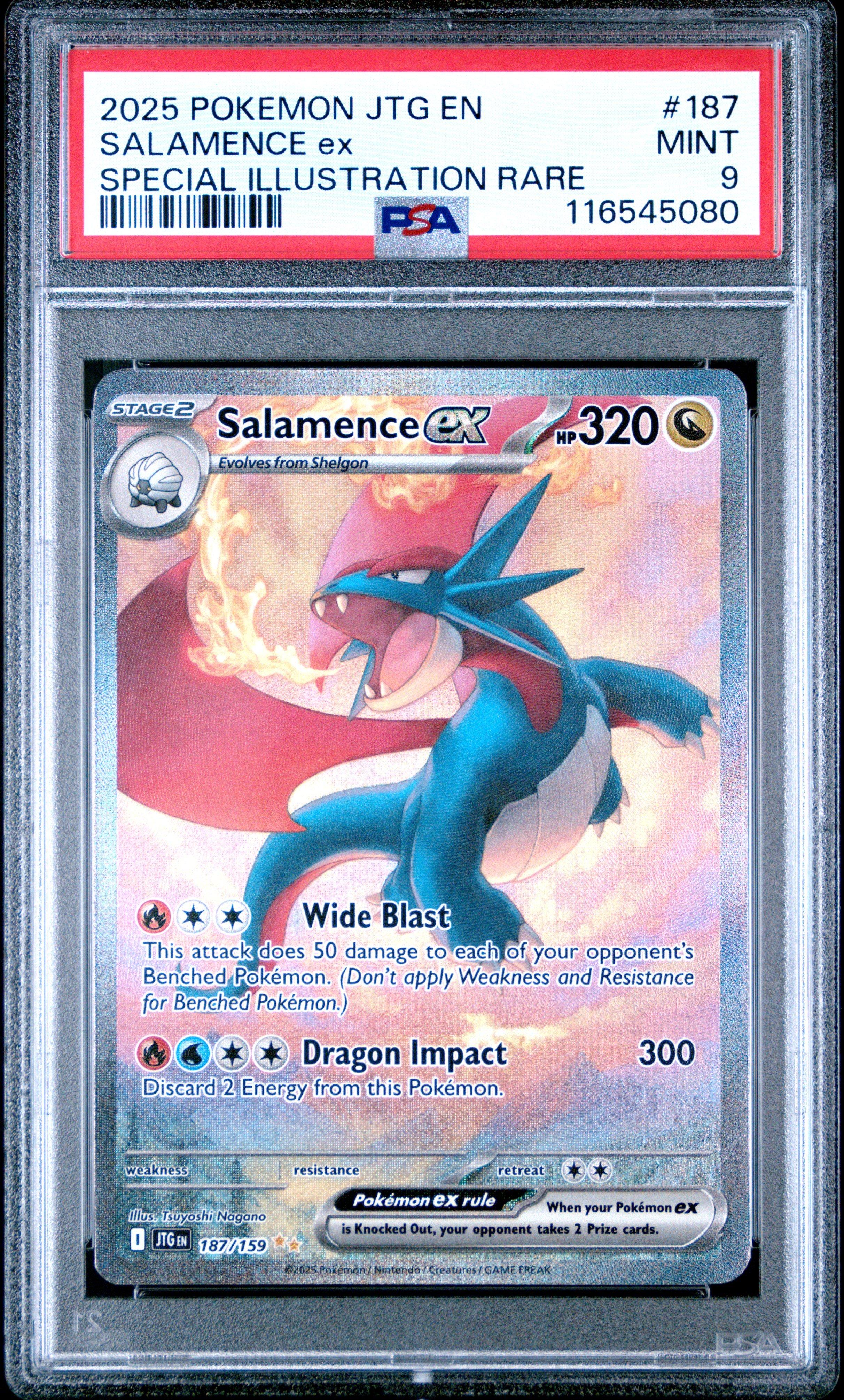 2025 Pokemon Jtg En-journey Together 187 Salamence Ex Special