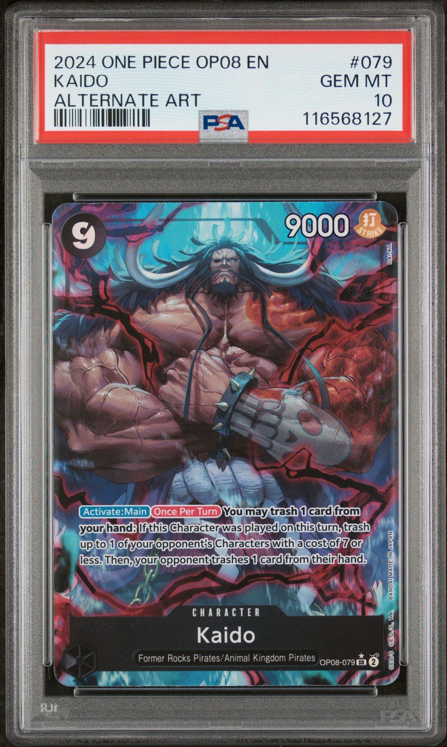 2024 One Piece Op08-two Legends 079 Kaido Alternate Art PSA 10