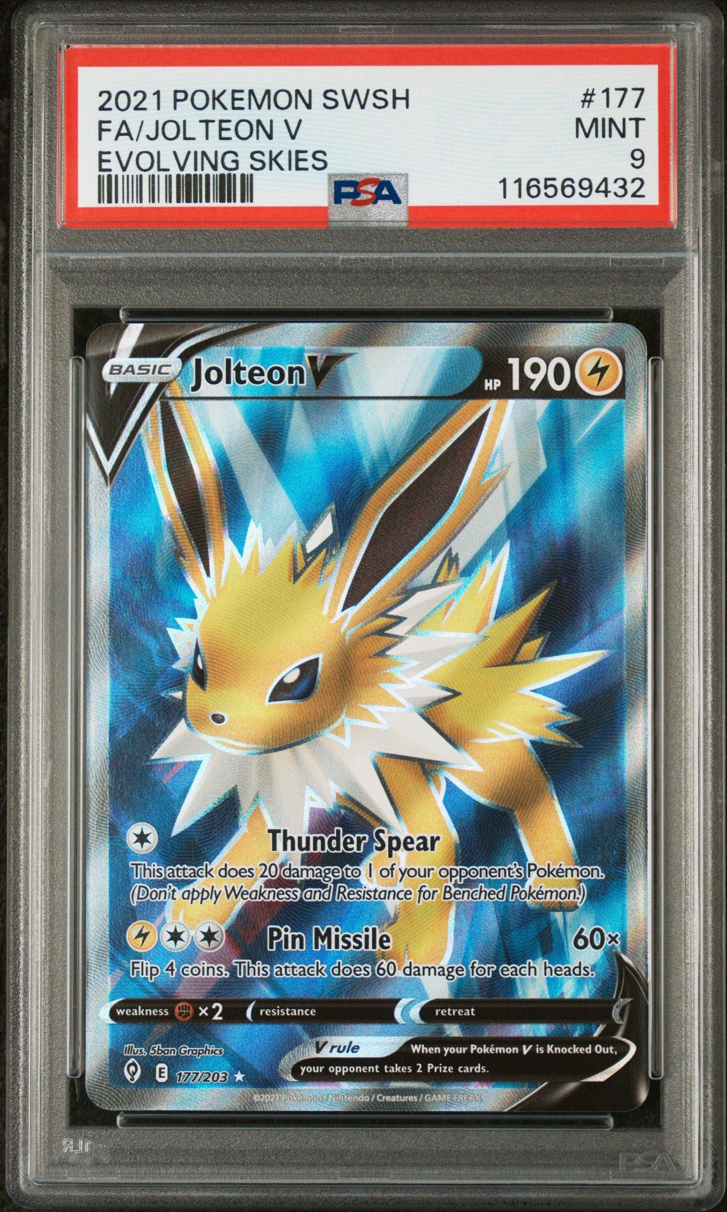 2021 Pokemon Sword & Shield Evolving Skies 177 Full Art/jolteon V