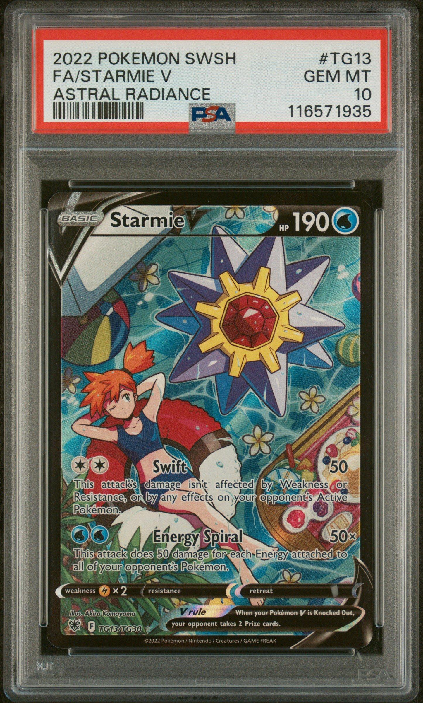 2022 Pokemon Sword & Shield Astral Radiance Tg13 Full Art/starmie