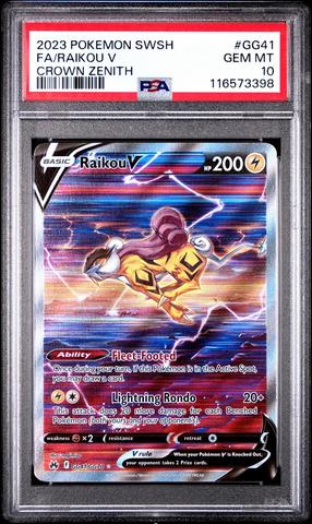 2023 Pokemon Sword And Shield Crown Zenith Gg41 Full Art/raikou V