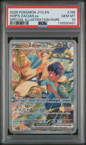 2025 Pokemon Jtg En-journey Together 186 Hop's Zacian Ex