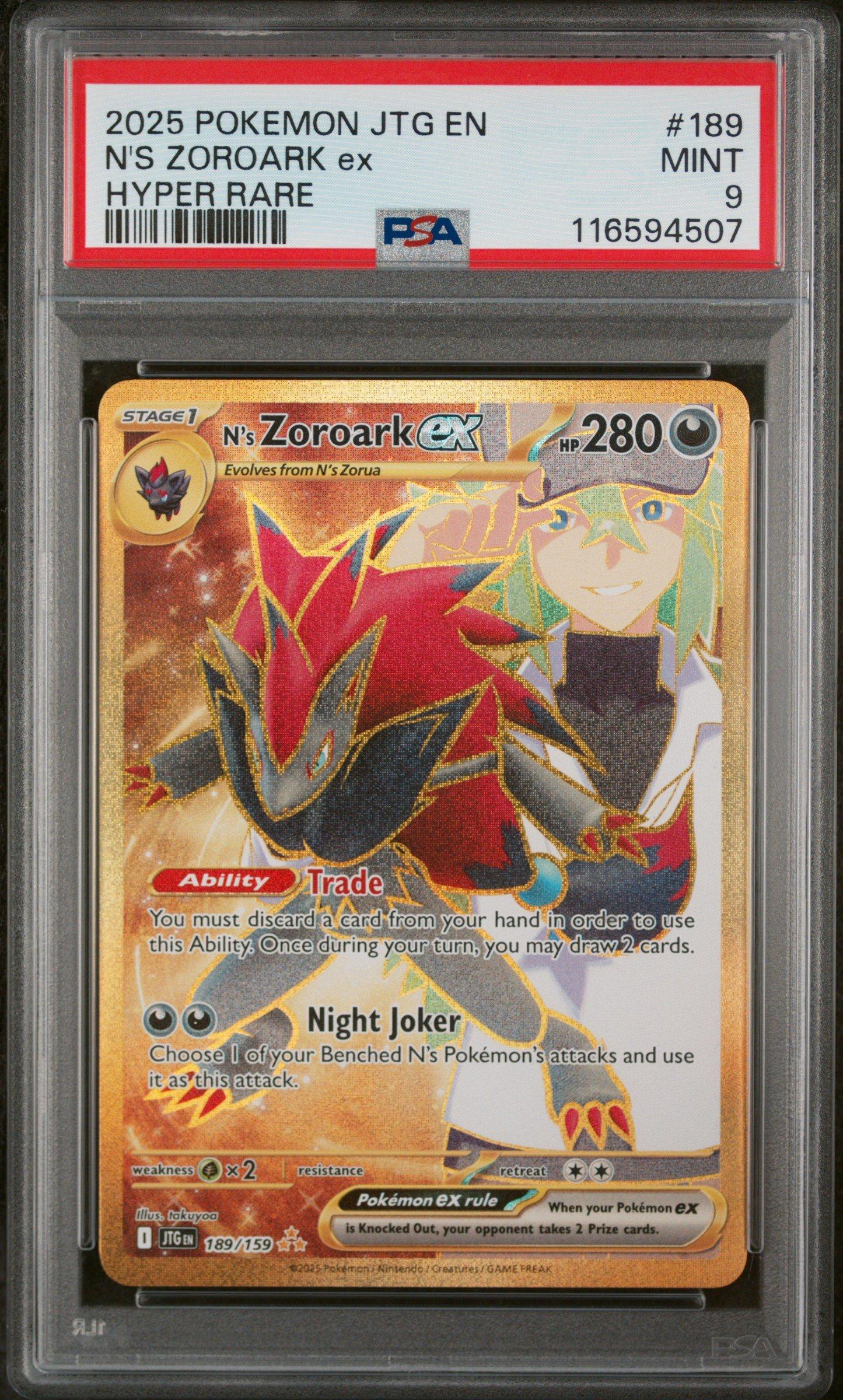 2025 Pokemon Jtg En-journey Together 189 N's Zoroark Ex Hyper Rare