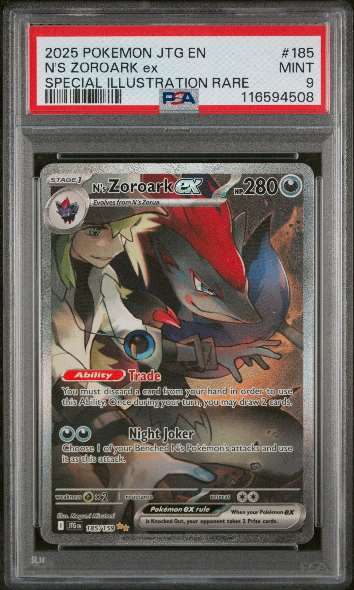 2025 Pokemon Jtg En-journey Together 185 N's Zoroark Ex Special