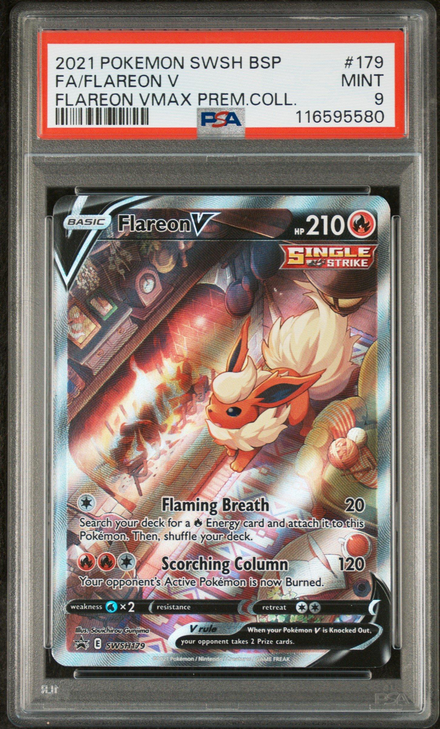 2021 Pokemon Swsh Black Star Promo 179 Full Art/flareon V Flareon