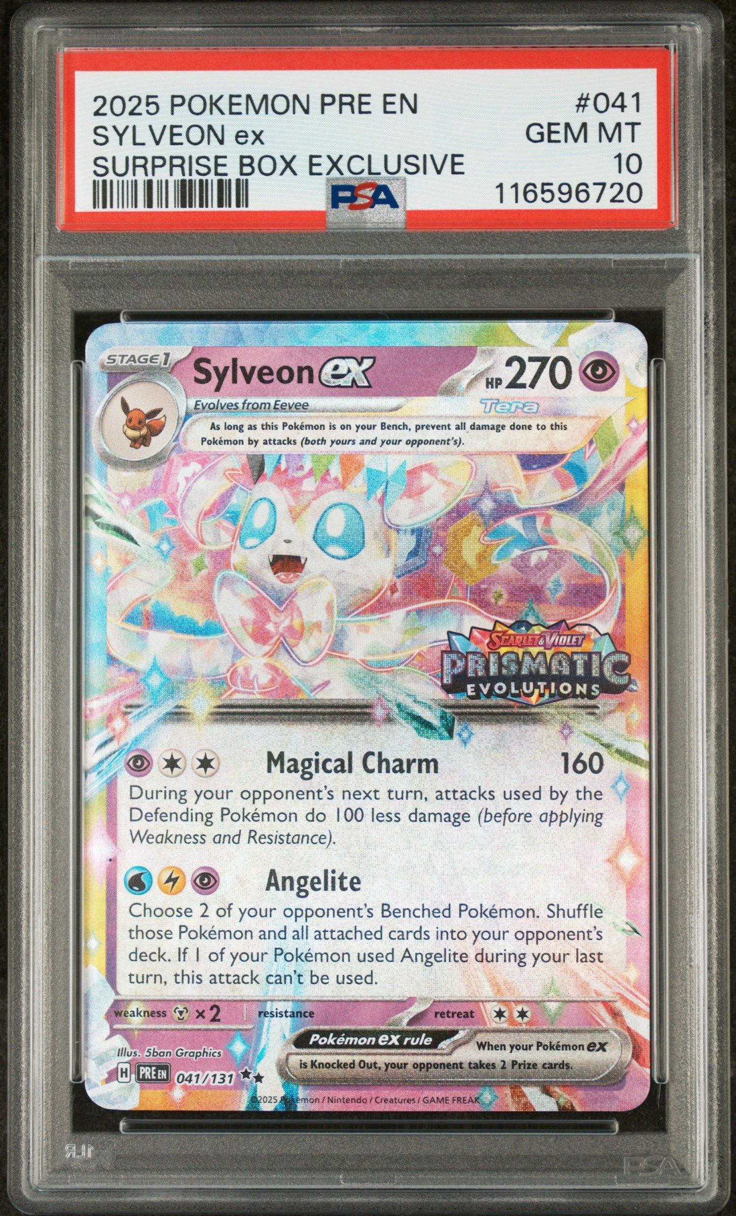 2025 Pokemon Pre En-prismatic Evolutions 041 Sylveon Ex Surprise