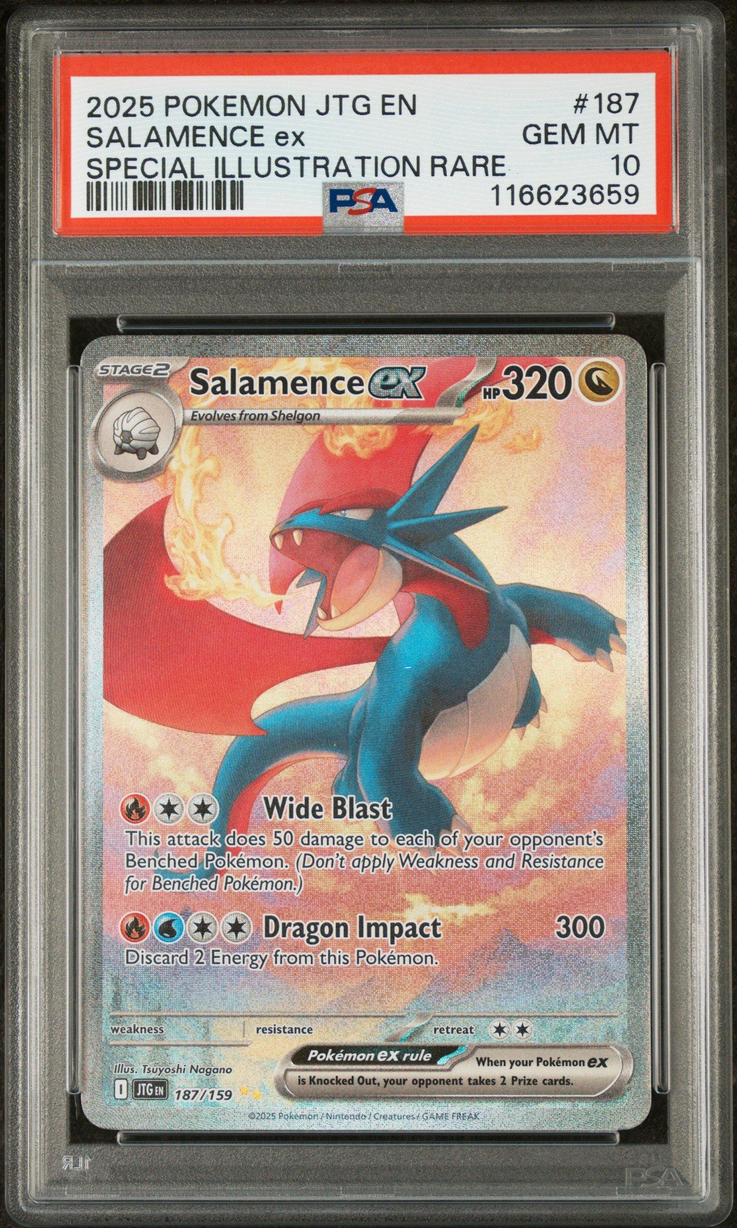 2025 Pokemon Jtg En-journey Together 187 Salamence Ex Special