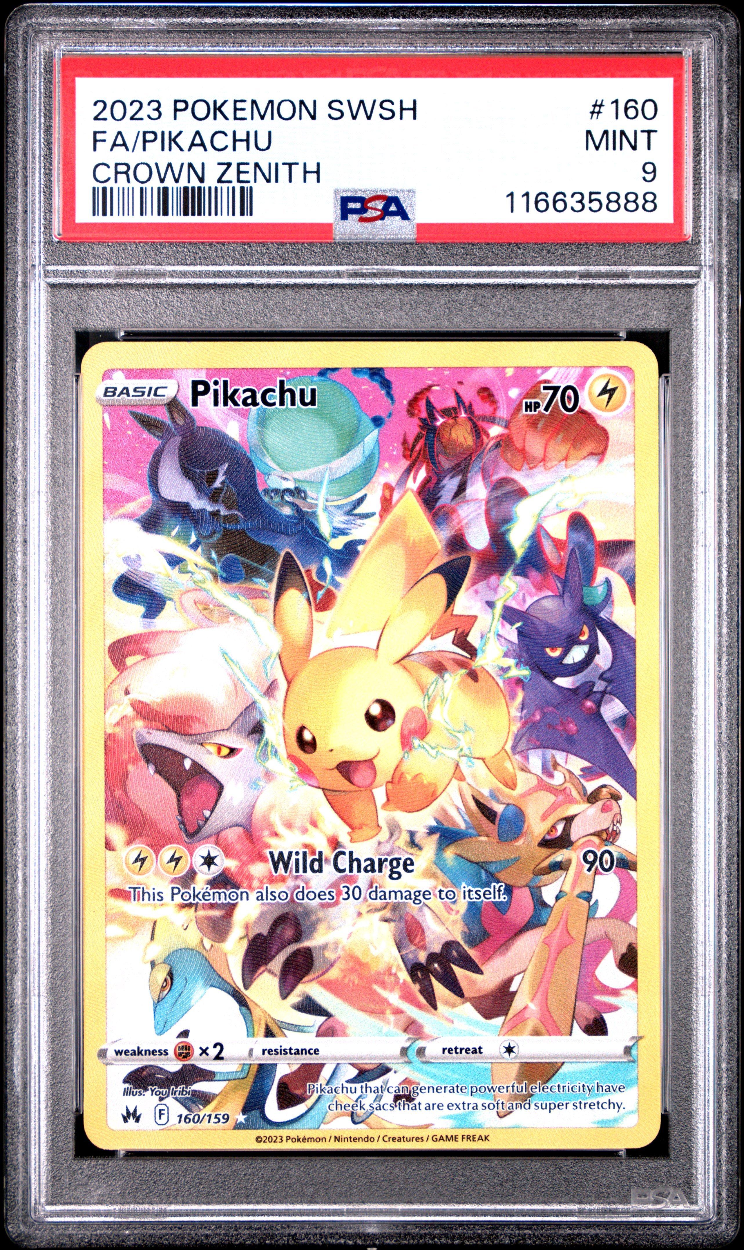 2023 Pokemon Sword And Shield Crown Zenith 160 Full Art/pikachu