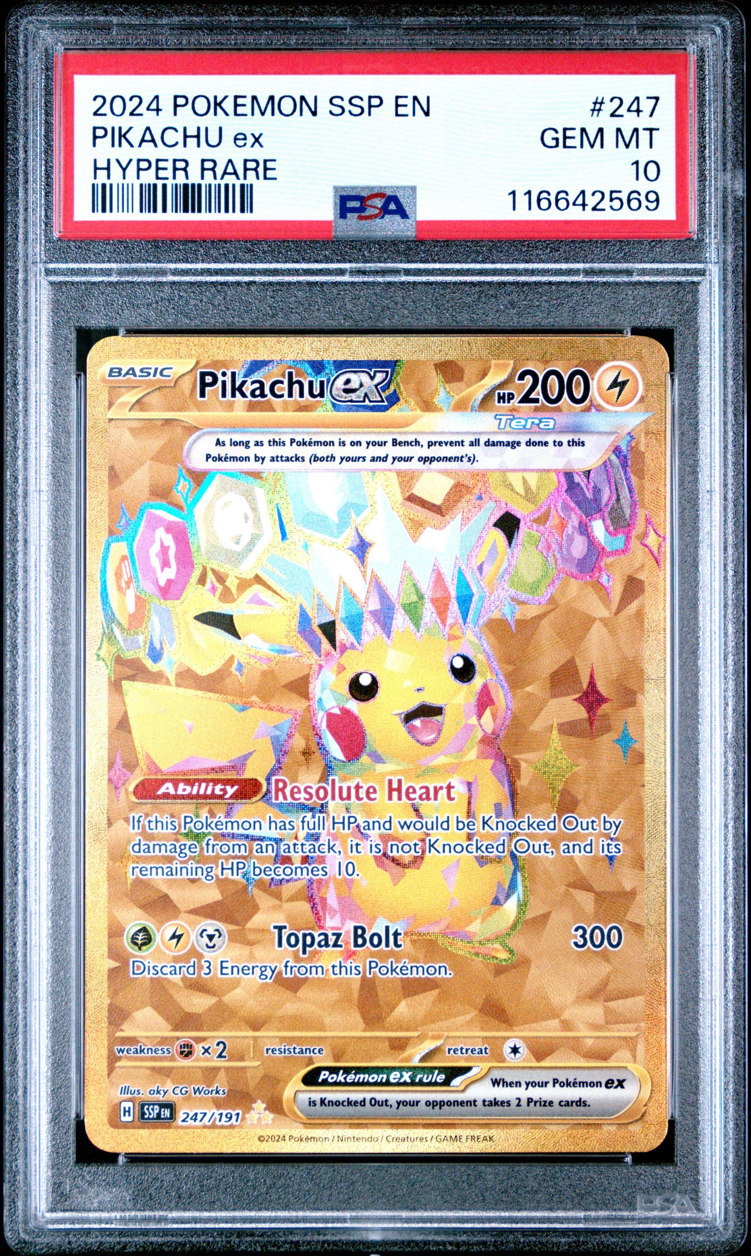 2024 Pokemon Ssp En-surging Sparks 247 Pikachu Ex Hyper Rare