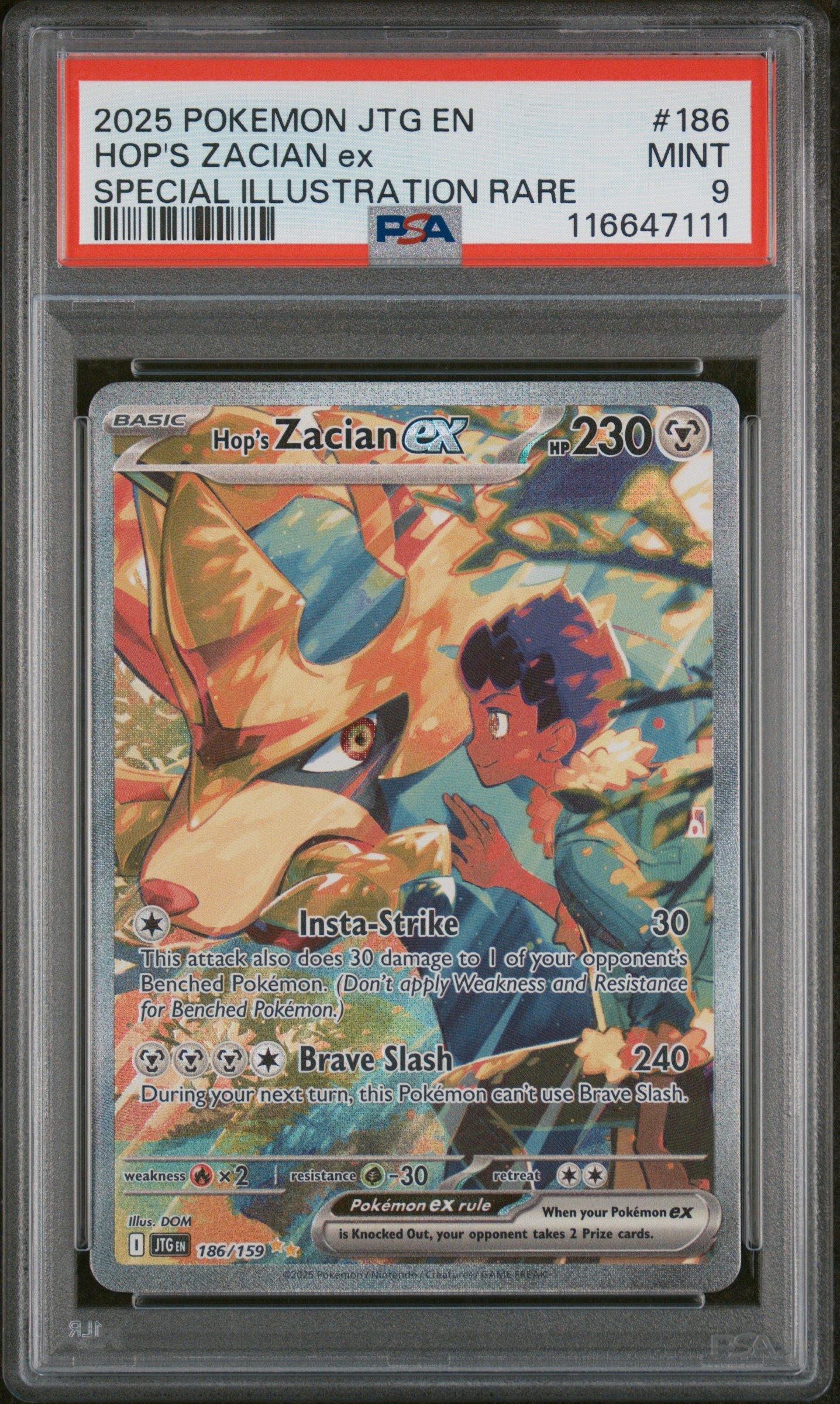 2025 Pokemon Jtg En-journey Together 186 Hop's Zacian Ex Special