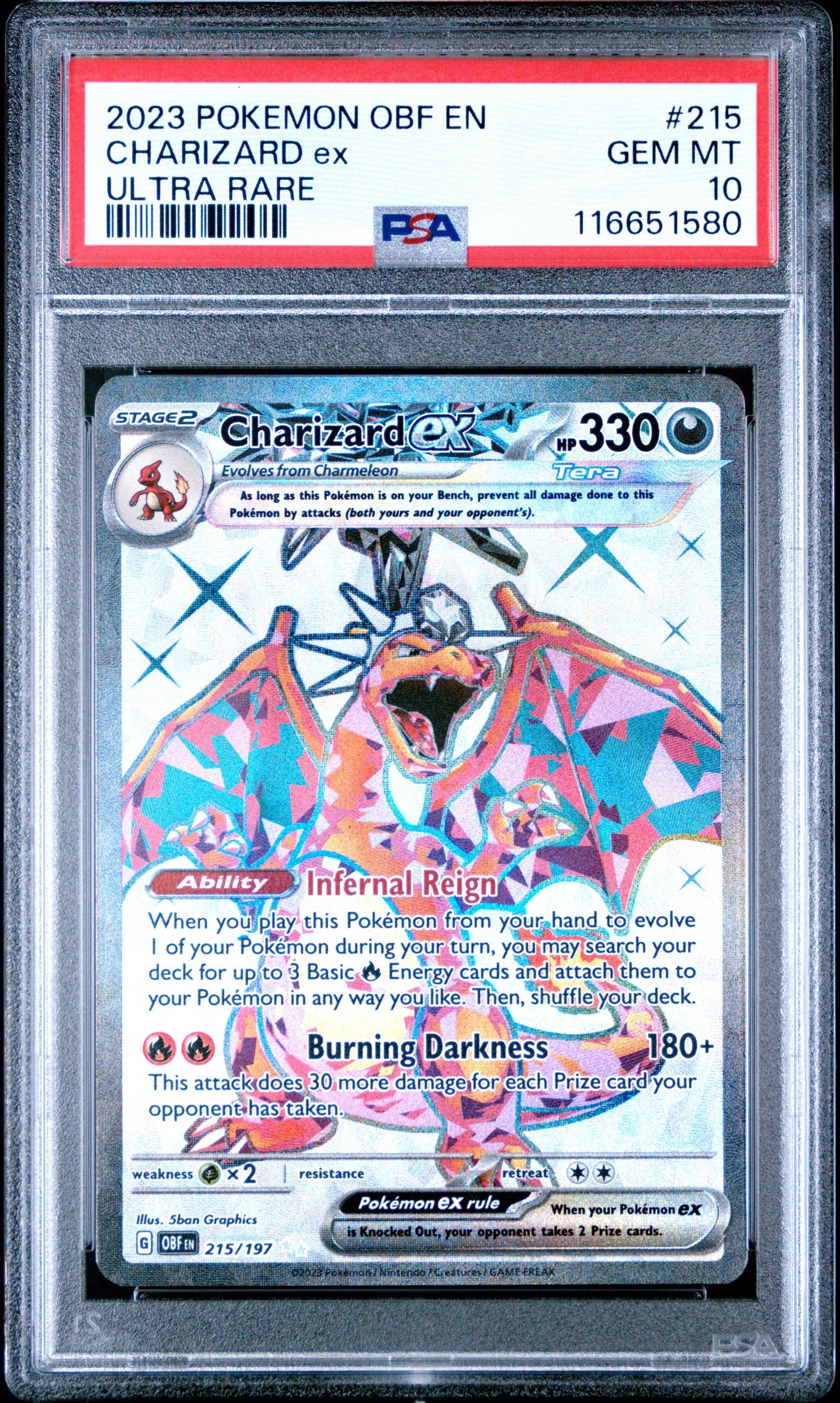 2023 Pokemon Obf En-obsidian Flames 215 Charizard Ex Ultra Rare