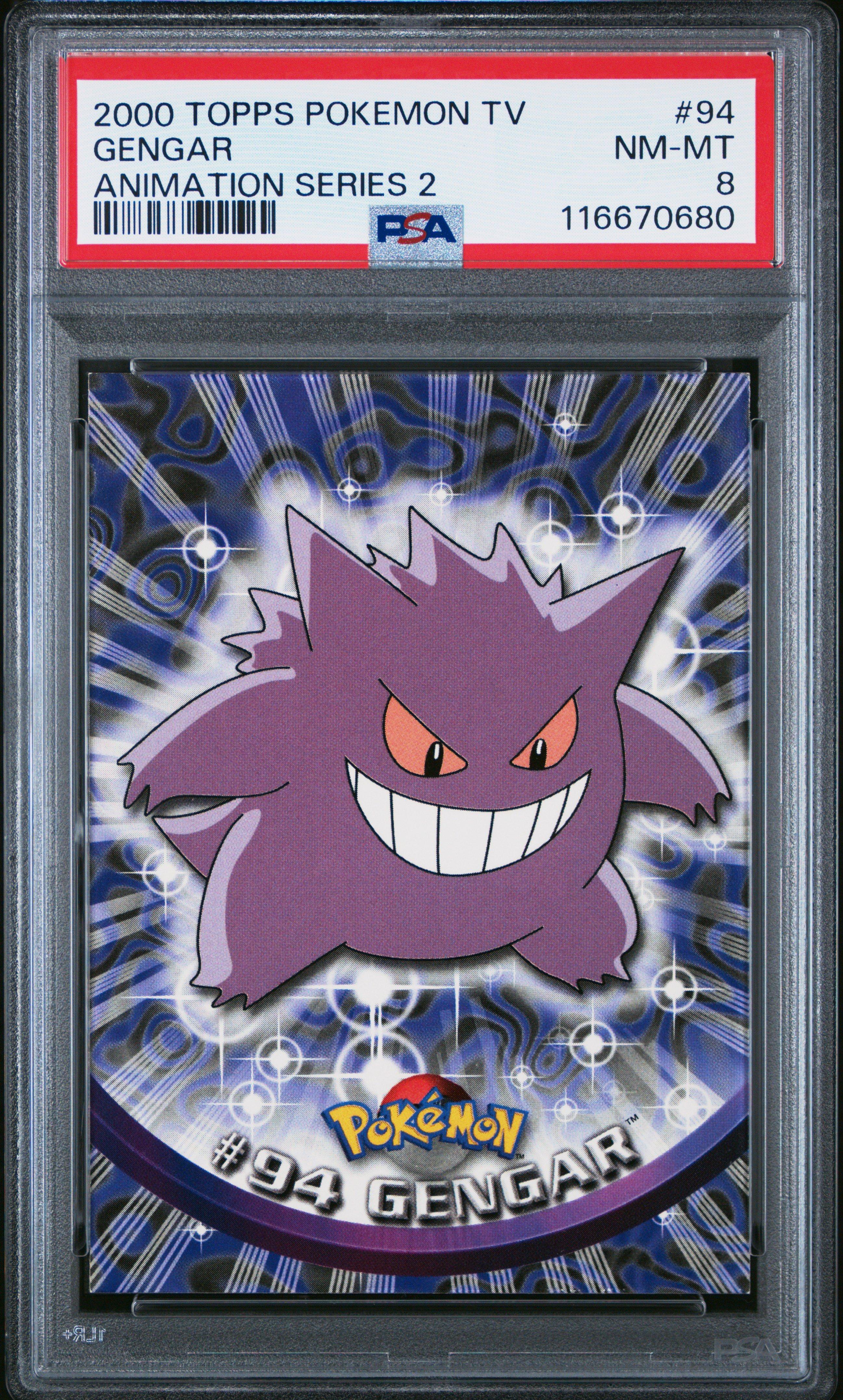 2000 Topps Pokemon Tv Animation Series 2 94 Gengar PSA