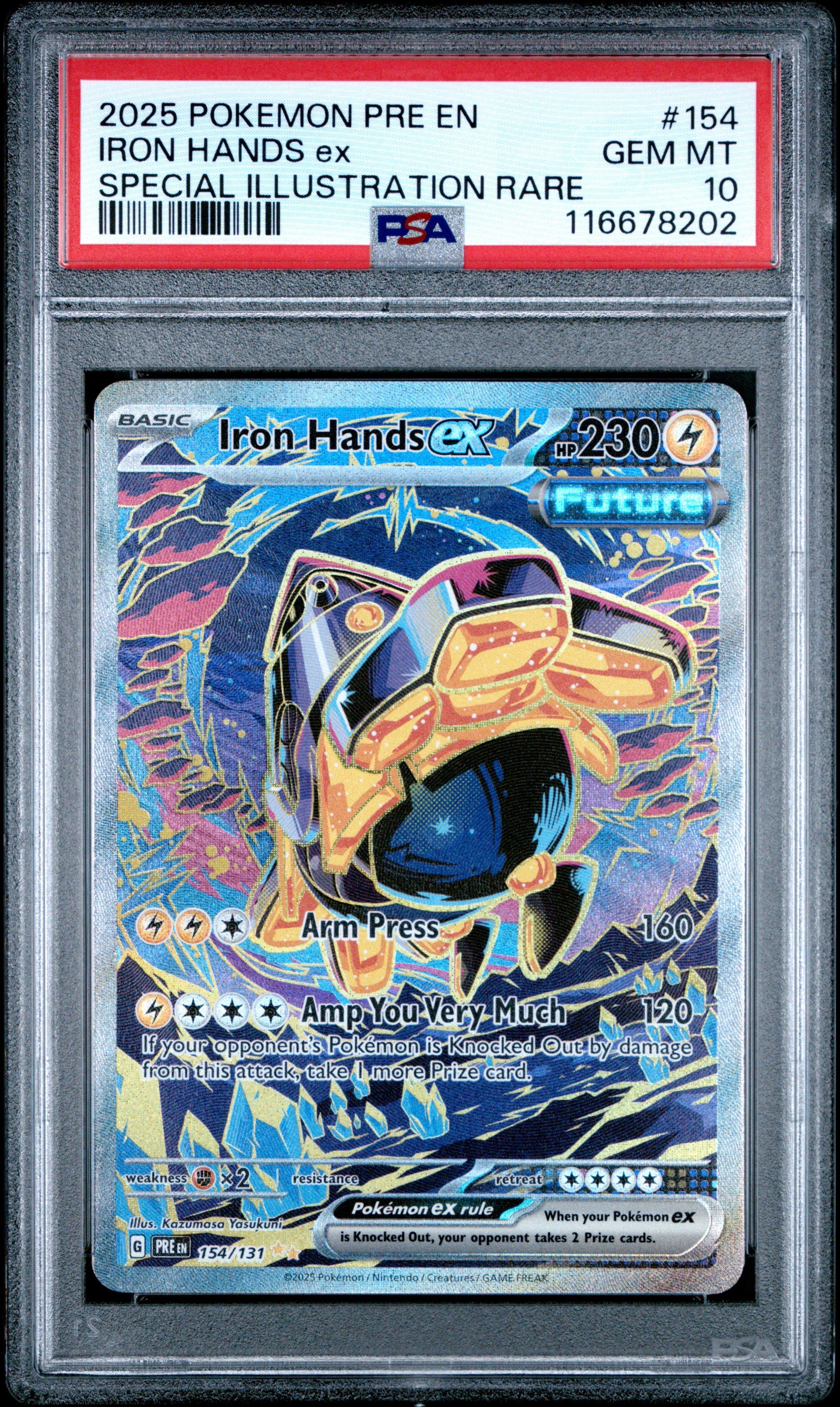 2025 Pokemon Pre En-prismatic Evolutions 154 Iron Hands Ex Special  Illustration Rare PSA 10 Graded Card | GameStop
