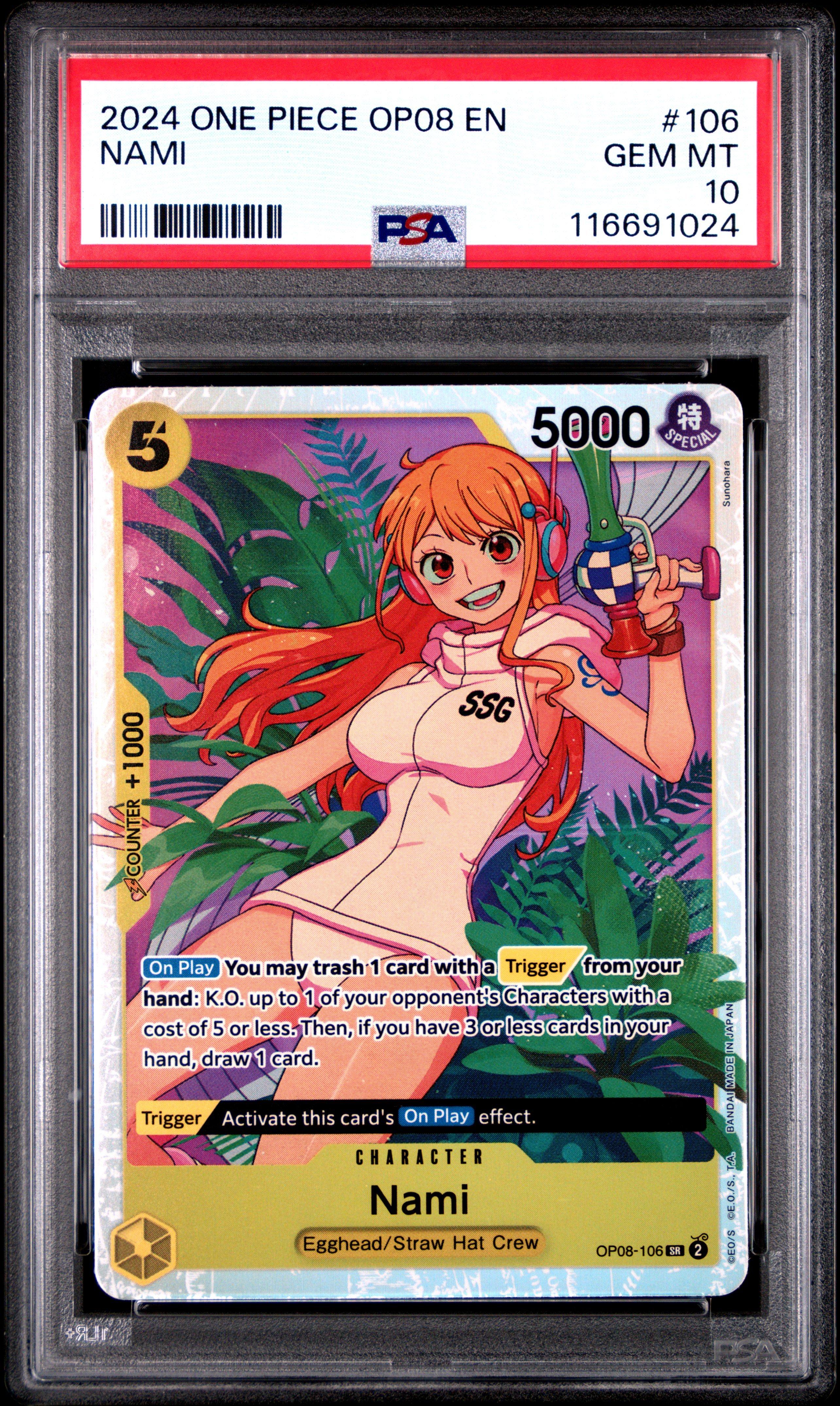 ナミ op08-106 psa10 PSA 10 Nami SR-SPC OP08-106 Emperors in the New World ONE PIECE