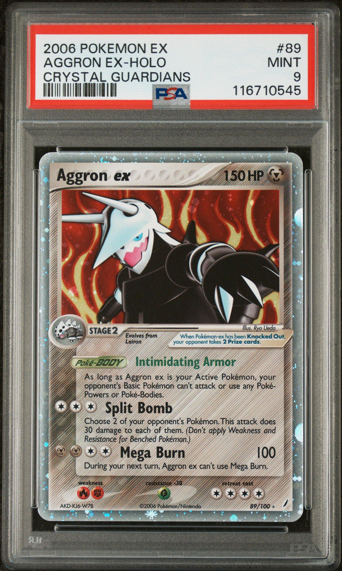 2006 Pokemon Ex Crystal Guardians 89 Aggron Ex-holo PSA 9