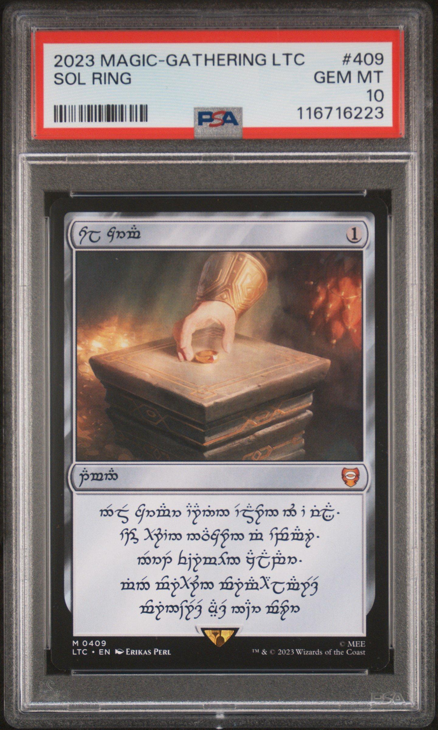 2023 Magic The Gathering Tales Of Middle-earth Commander 409 Sol Ring PSA 10