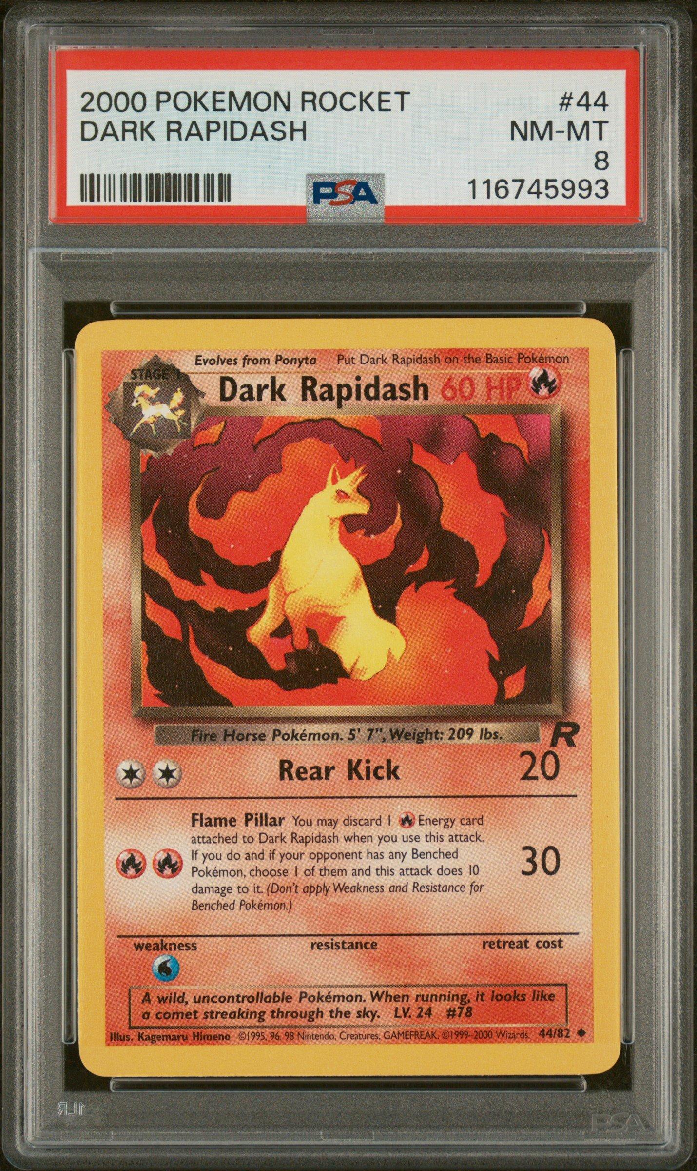2000 Pokemon Rocket 44 Dark Rapidash PSA