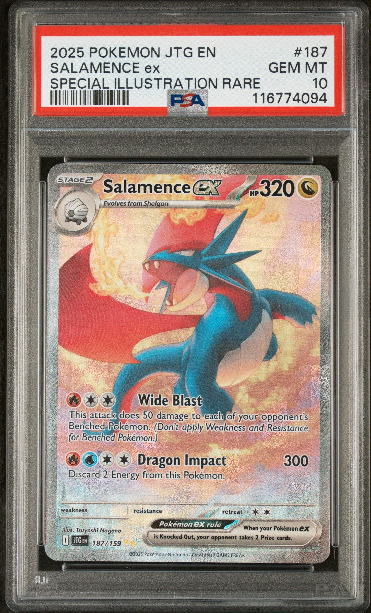 2025 Pokemon Jtg En-journey Together 187 Salamence Ex Special