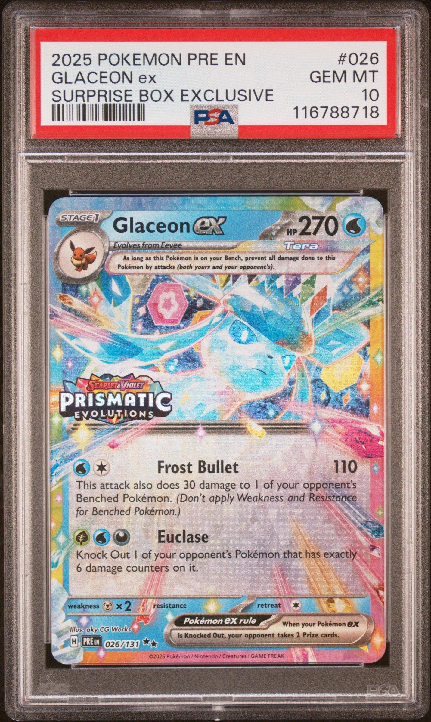gallery#101 (Sl：2648s/253s)　限定BOX EGOIST 2025 Pokemon Pre En-prismatic Evolutions 026 Glaceon Ex Surprise