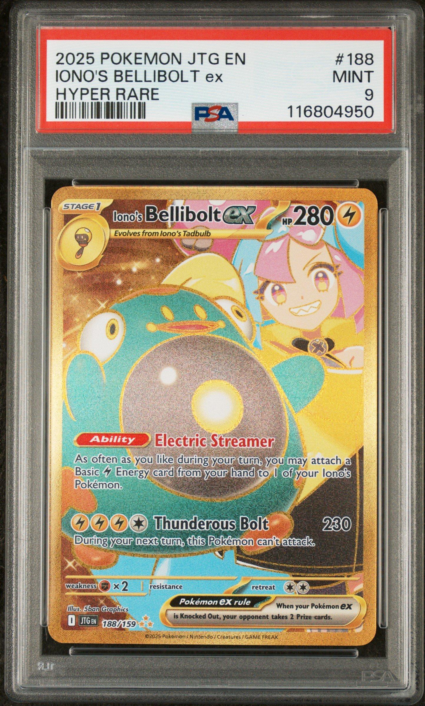 2025 Pokemon Jtg En-journey Together 188 Iono's Bellibolt Ex Hyper