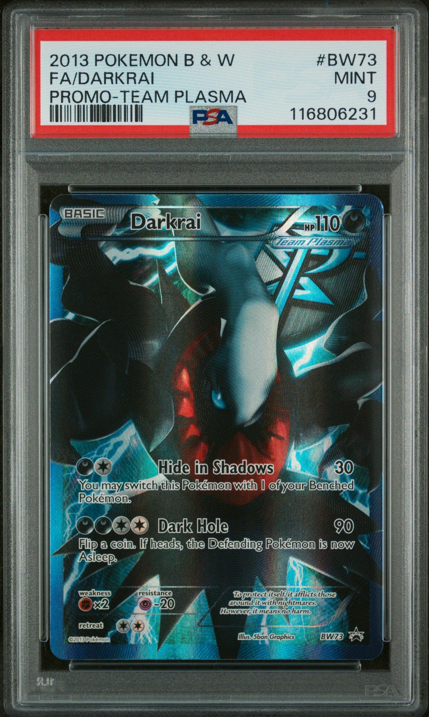 【PSA9】ダークライ PR 2013 Pokemon Black & White Promo Bw73 Full Art/darkrai Team Plasma
