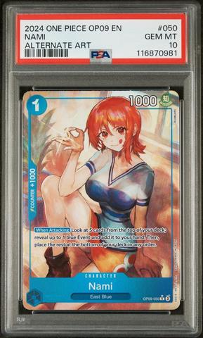 2024 ONE PIECE Nami トレジャーレアカード　PSA10 2024 One Piece OP06 Nami ST01-007 TR Treasure Rare PSA 10
