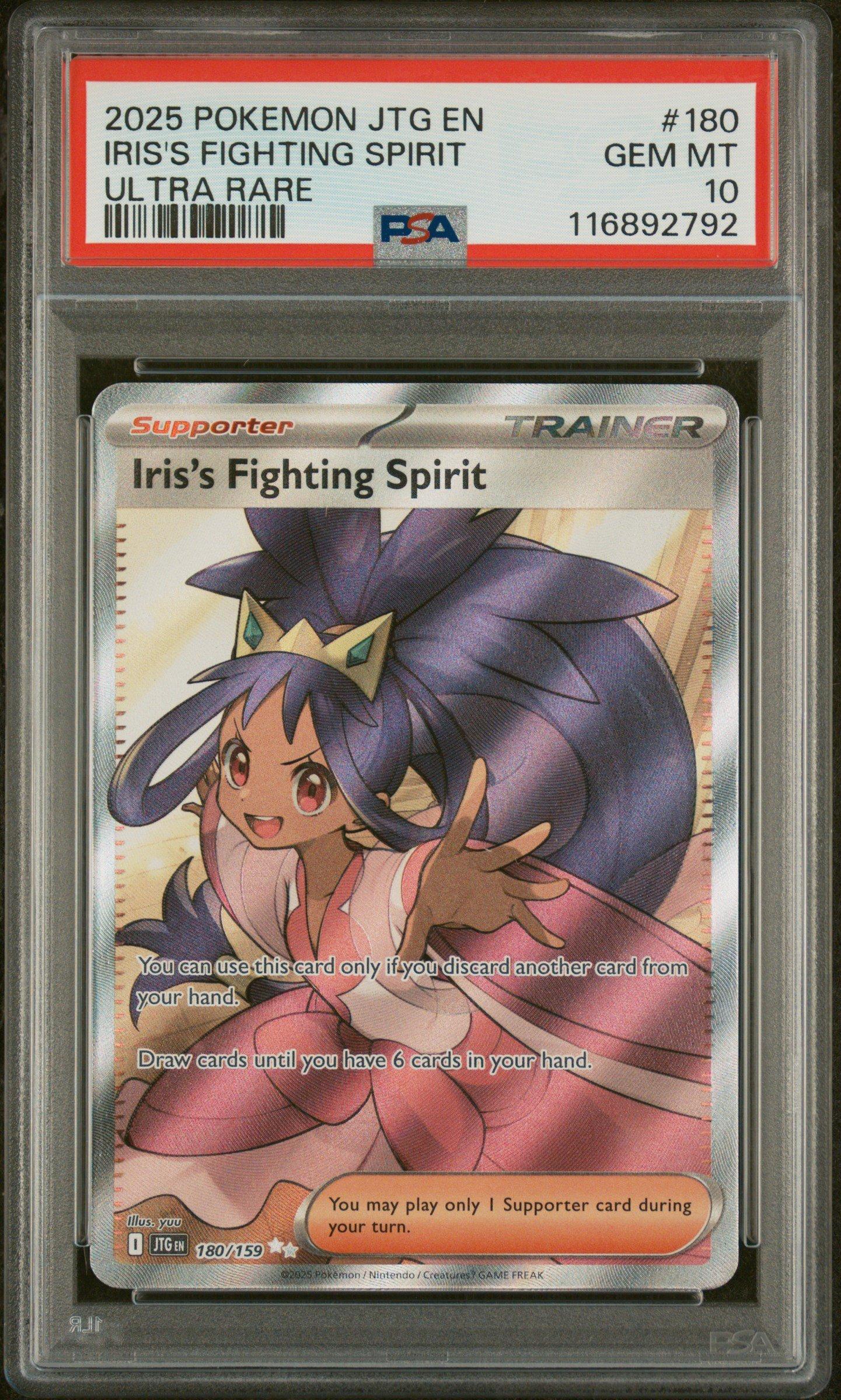 2025 Pokemon Jtg En-journey Together 180 Iris's Fighting Spirit