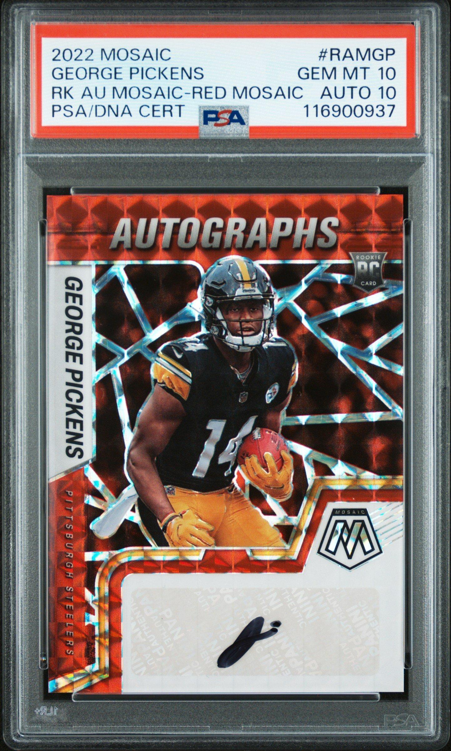 2022 Panini Mosaic Rookie Autograph Mosaic Ramgp George Pickens