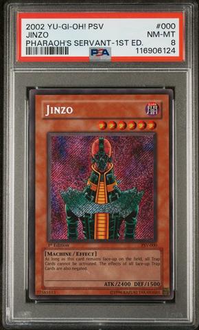 2002 Yu-gi-oh! Psv-pharaoh's Servant 000 Jinzo 1st Edition PSA 8