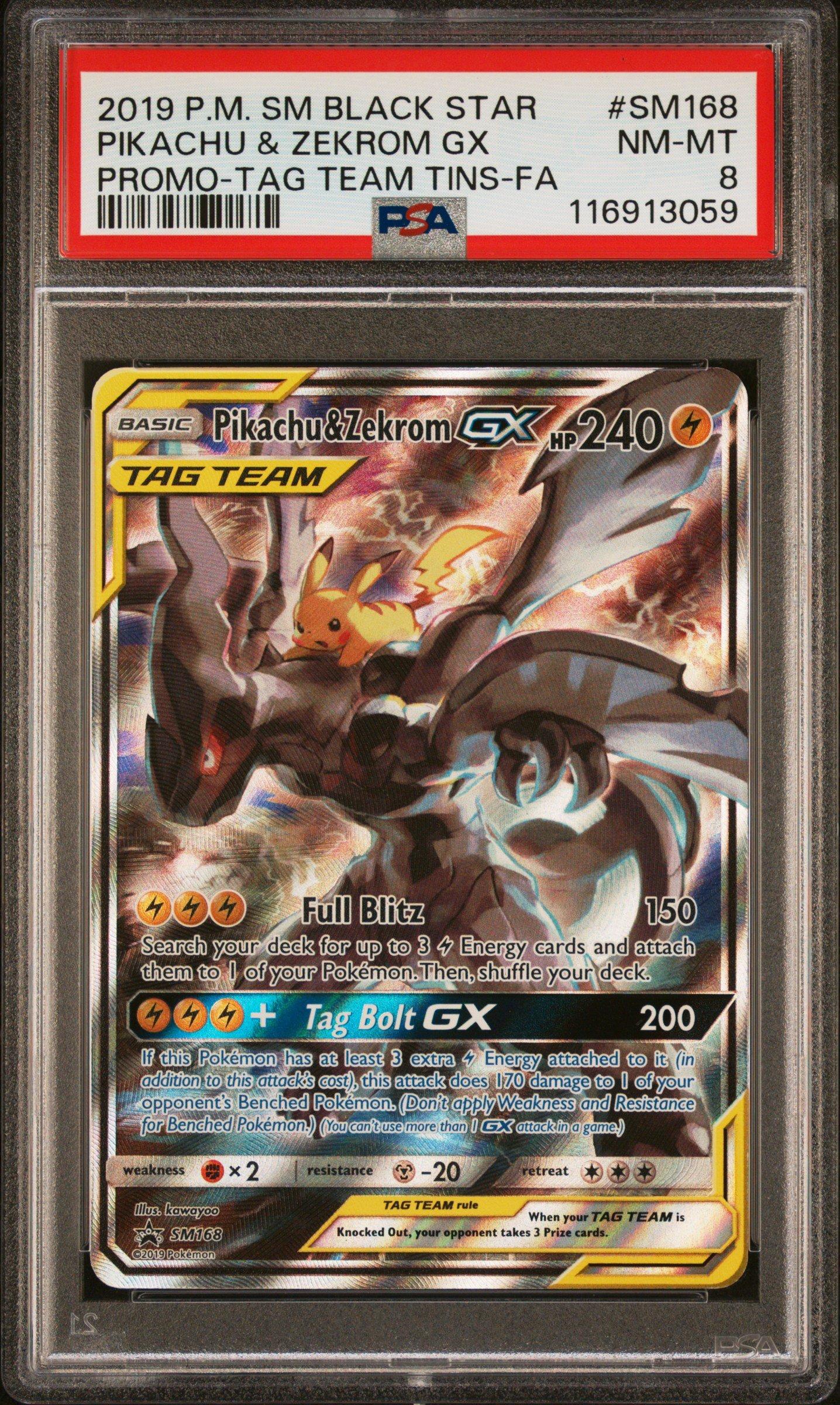 2019 Pokemon Sm Black Star Promo Sm168 Full Art/pikachu & Zekrom