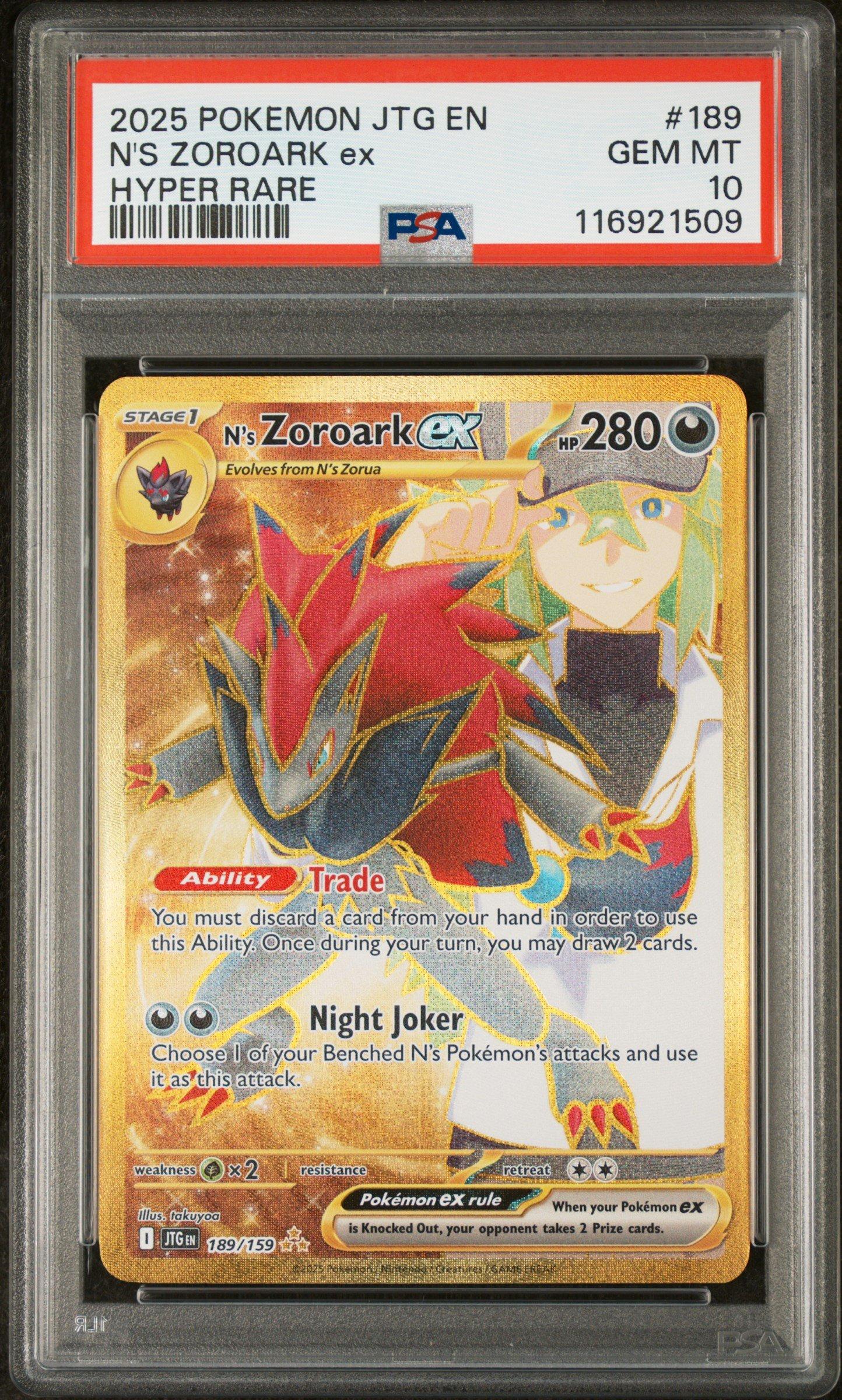 2025 Pokemon Jtg En-journey Together 189 N's Zoroark Ex Hyper Rare