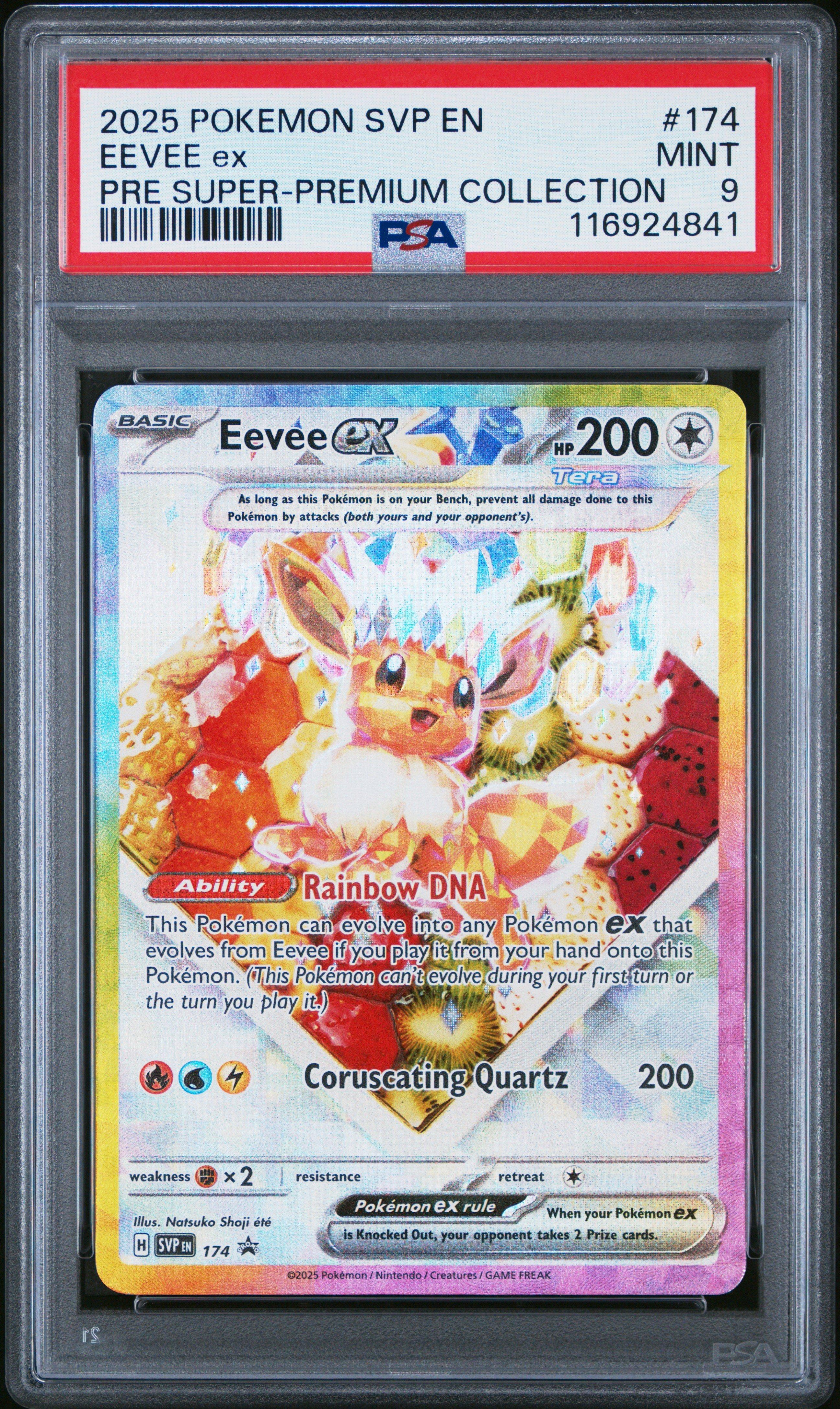 2025 Pokemon Svp En-sv Black Star Promo 174 Eevee Ex Prismatic Evolutions Super-premium Collection PSA