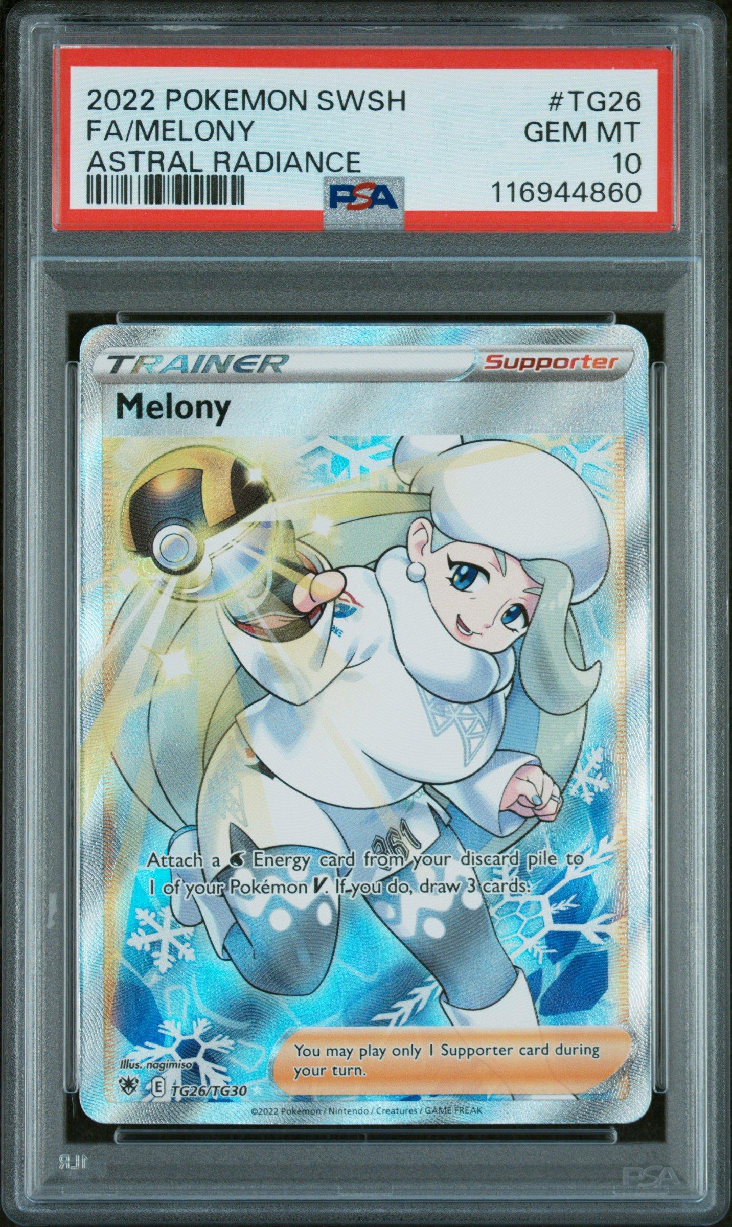 2022 Pokemon Sword & Shield Astral Radiance Tg26 Full Art/melony PSA 10