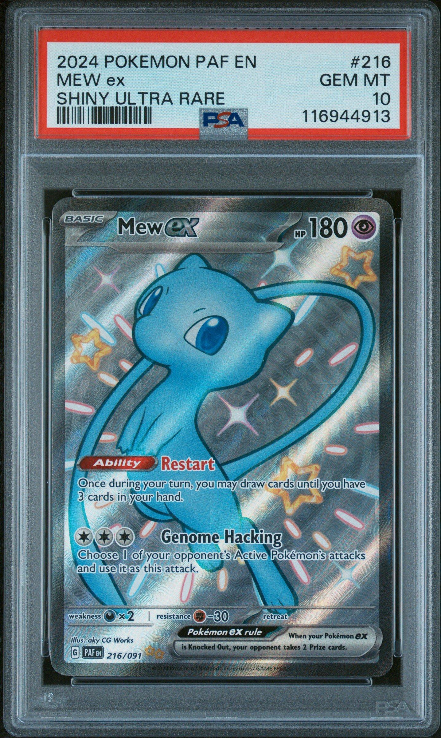 2024 Pokemon Paf En-paldean Fates 216 Mew Ex Shiny Ultra Rare PSA