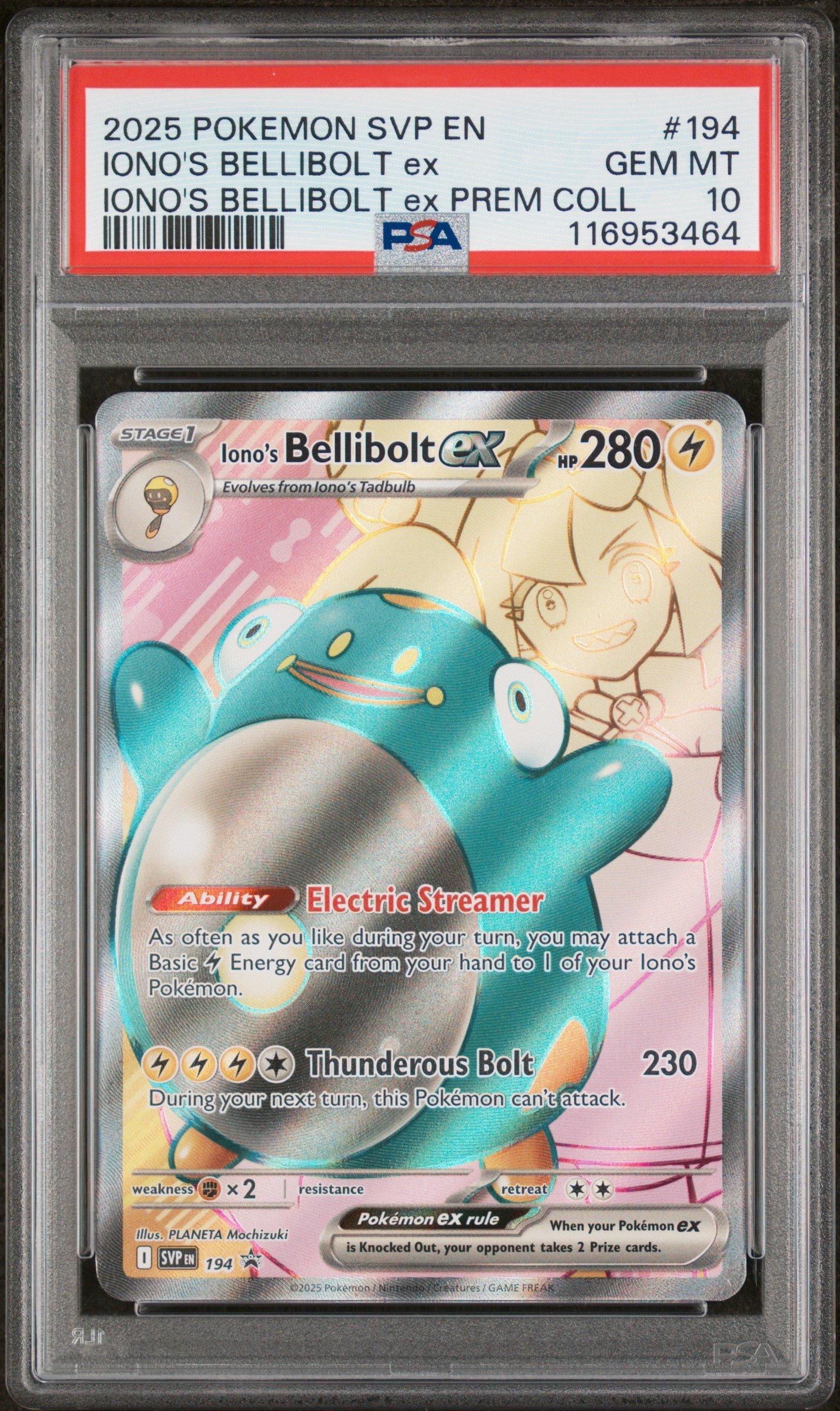 2025 Pokemon Svp En-sv Black Star Promo 194 Iono's Bellibolt Ex