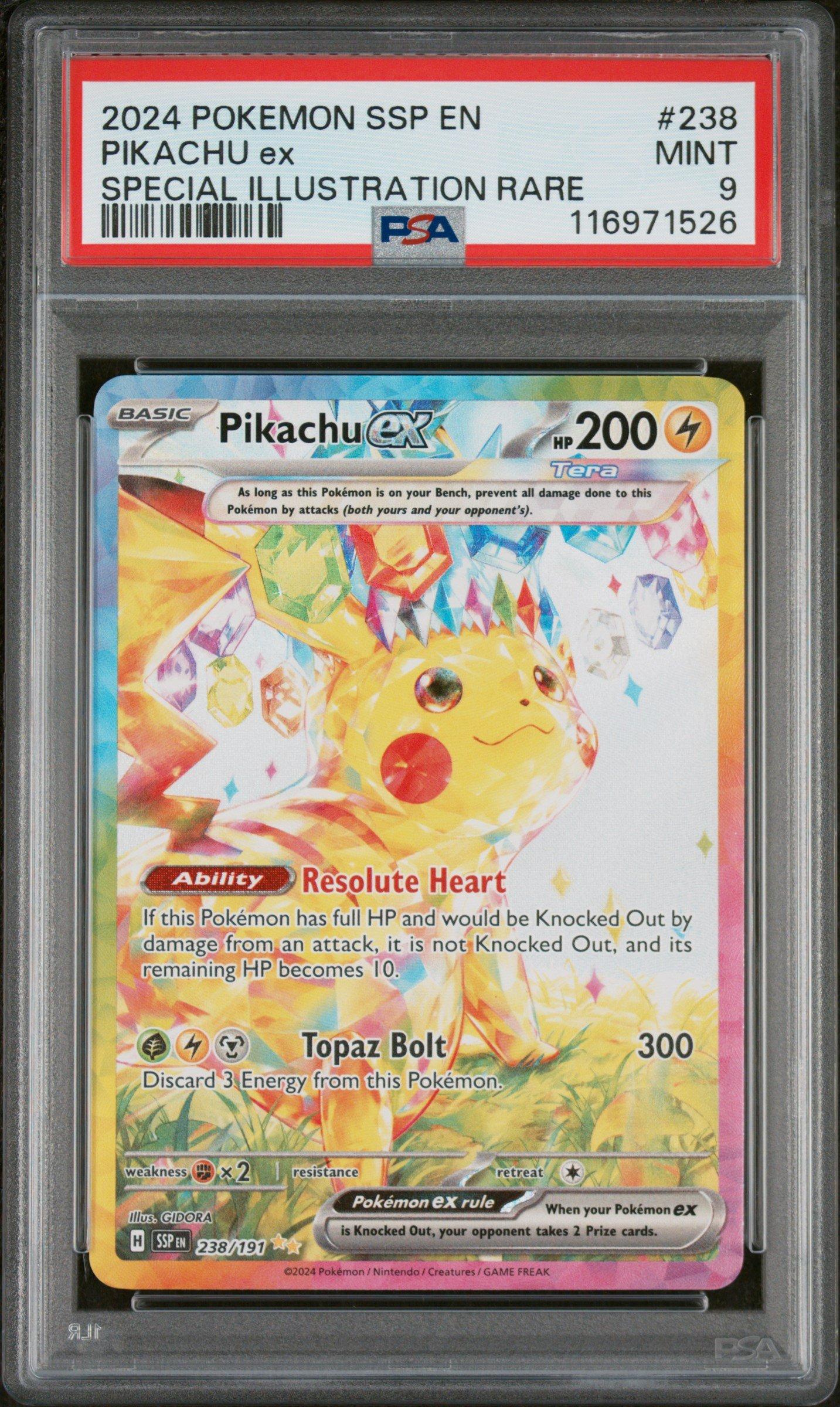 今叶星　ssp　PSA8 2024 Pokemon Ssp En-surging Sparks 238 Pikachu Ex Special