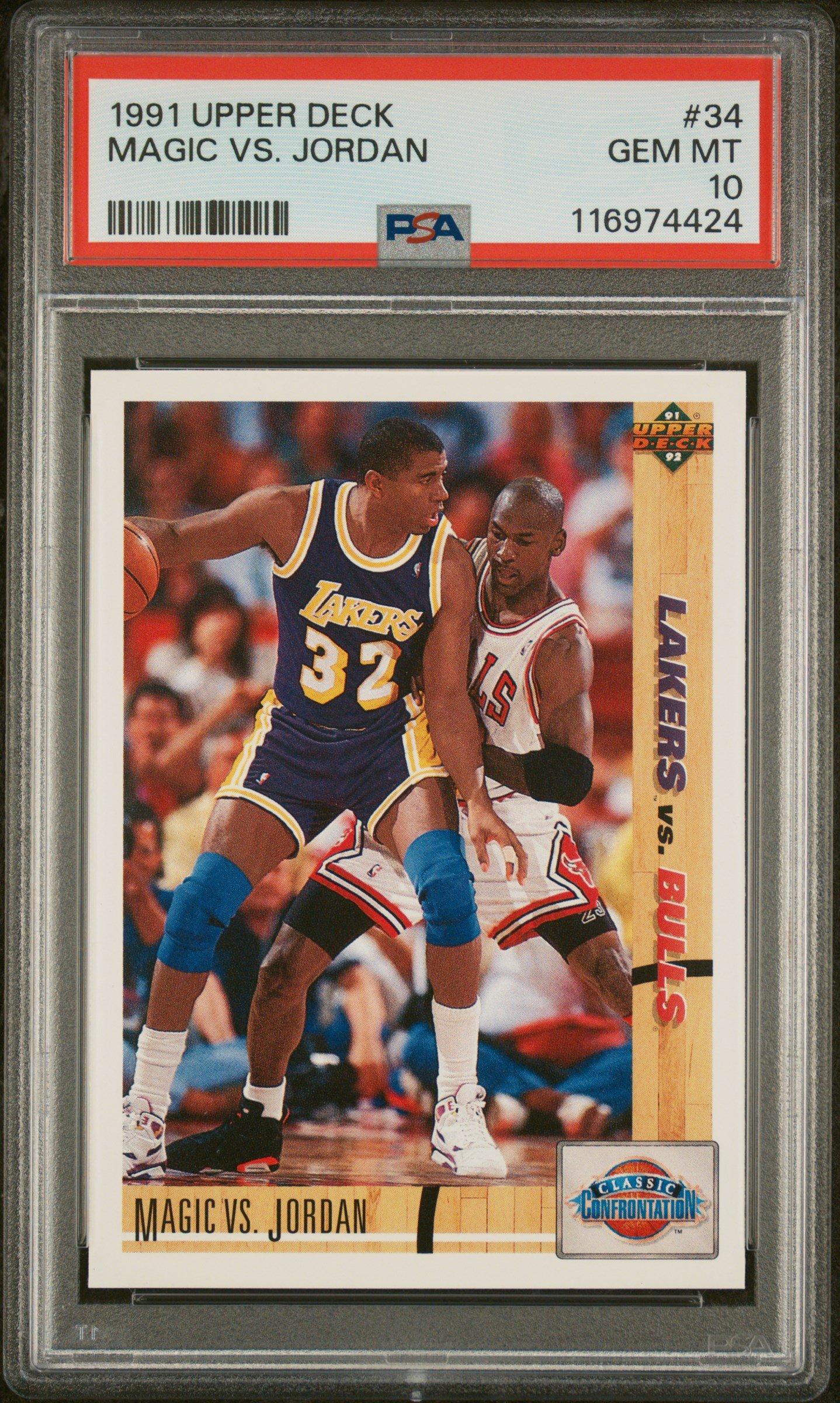 1991 Upper Deck 34 Magic Vs. Jordan PSA